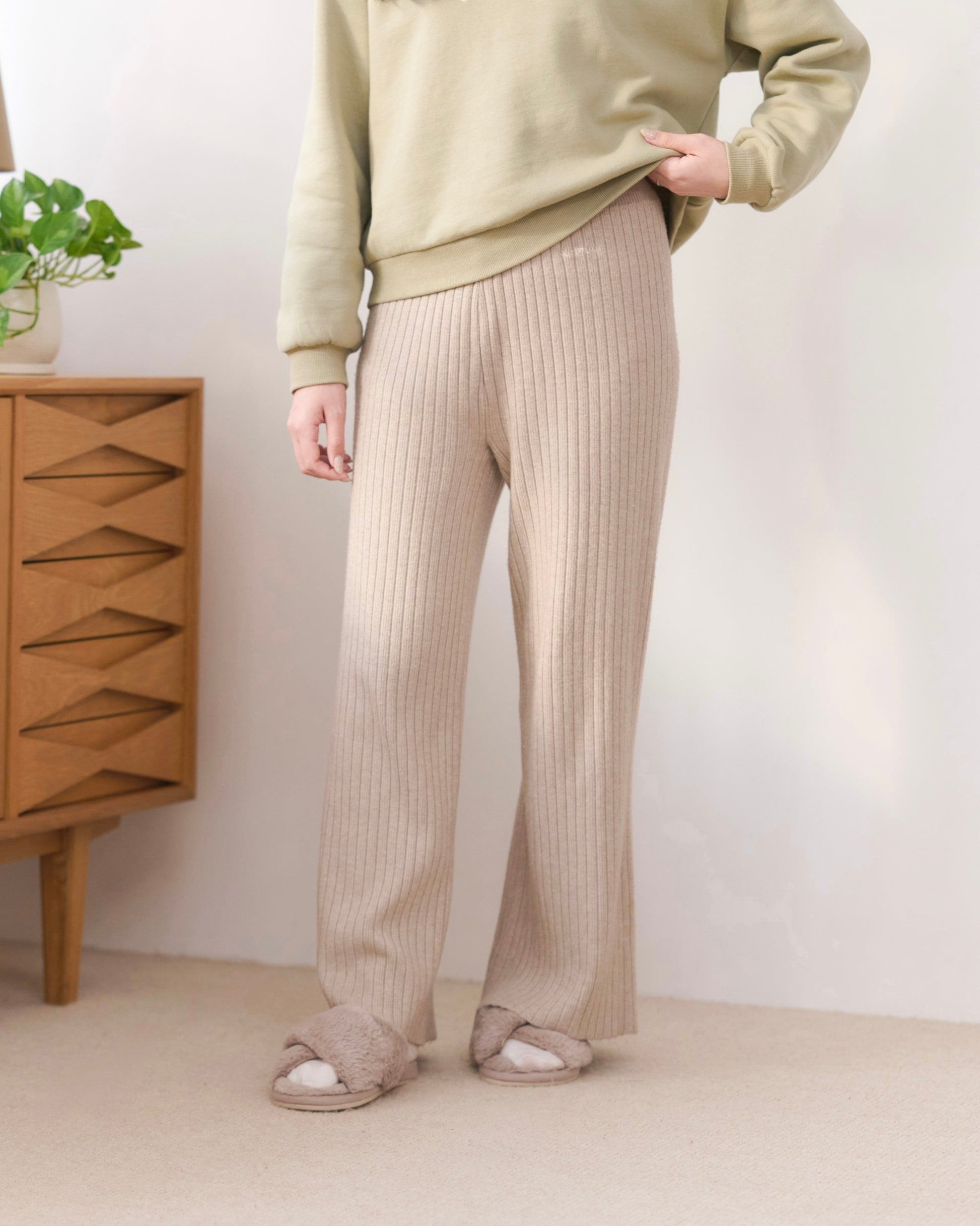 cozy fit rib knit pants〈2月下旬〜3月上旬お届け〉
