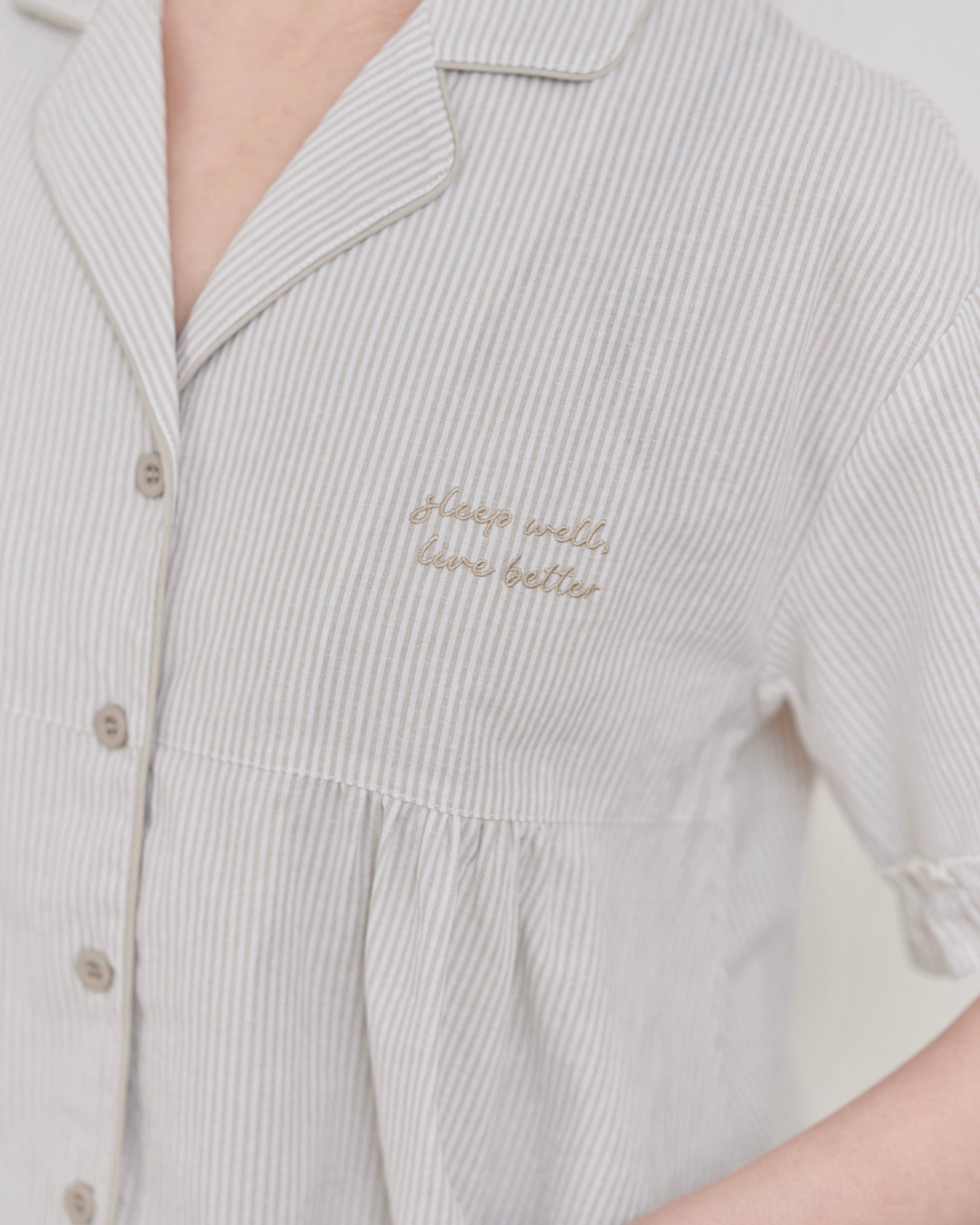 striped cotton pajamas〈8月下旬〜9月上旬お届け〉