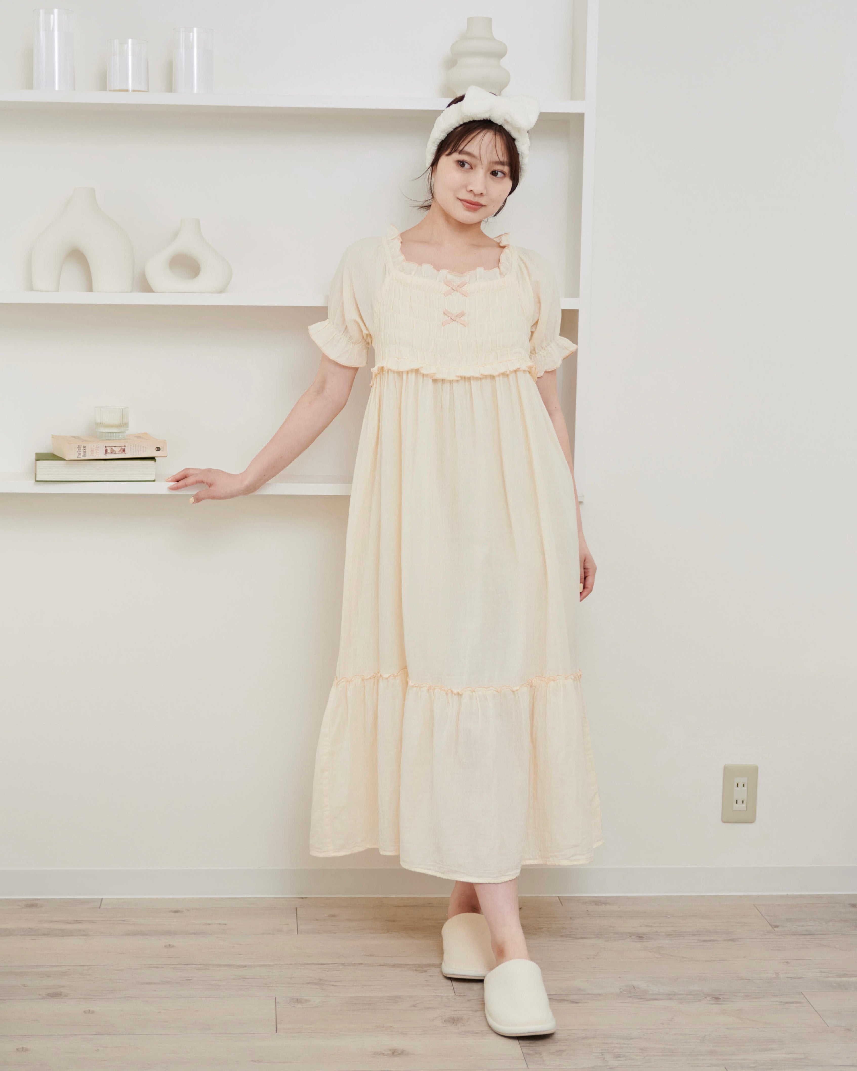 shirred one piece | &emuu(アンドエミュー)official通販サイト