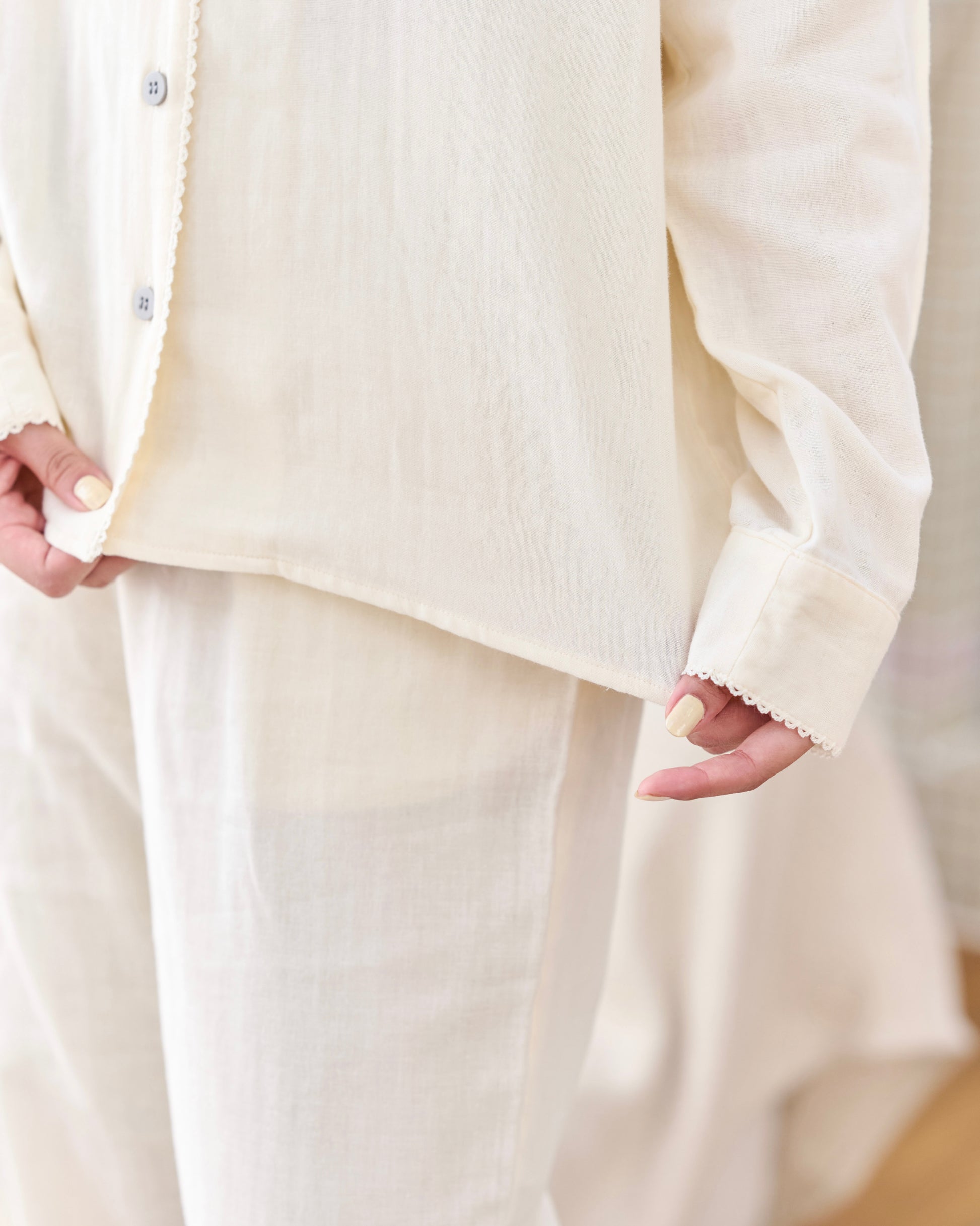long sleeve cotton pajamas〈12月中旬〜12月下旬お届け〉