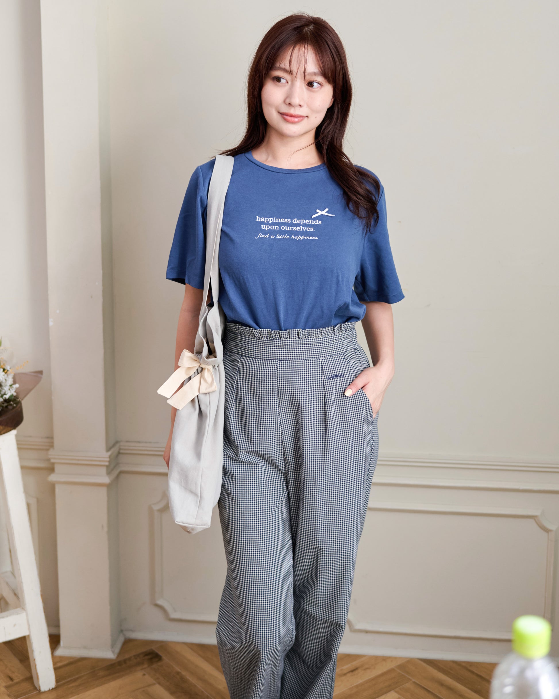 waist frill checked pants〈12月下旬〜1月上旬お届け〉