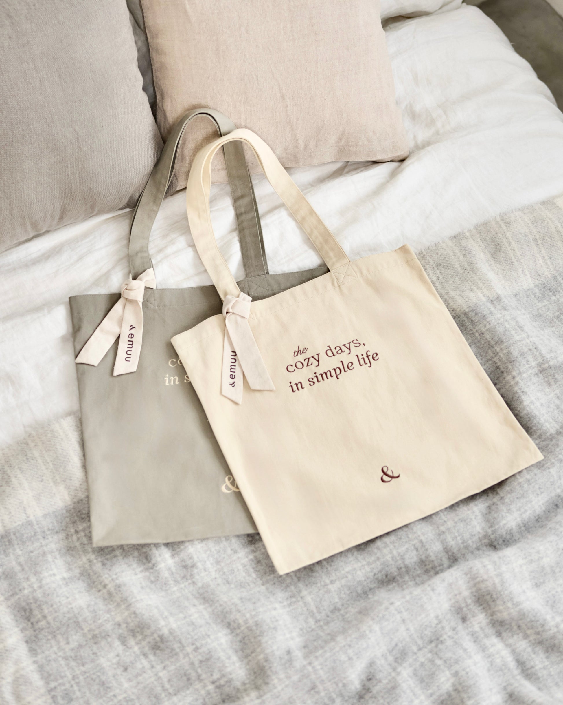 cozy days message tote bag〈4月上旬〜4月中旬お届け〉