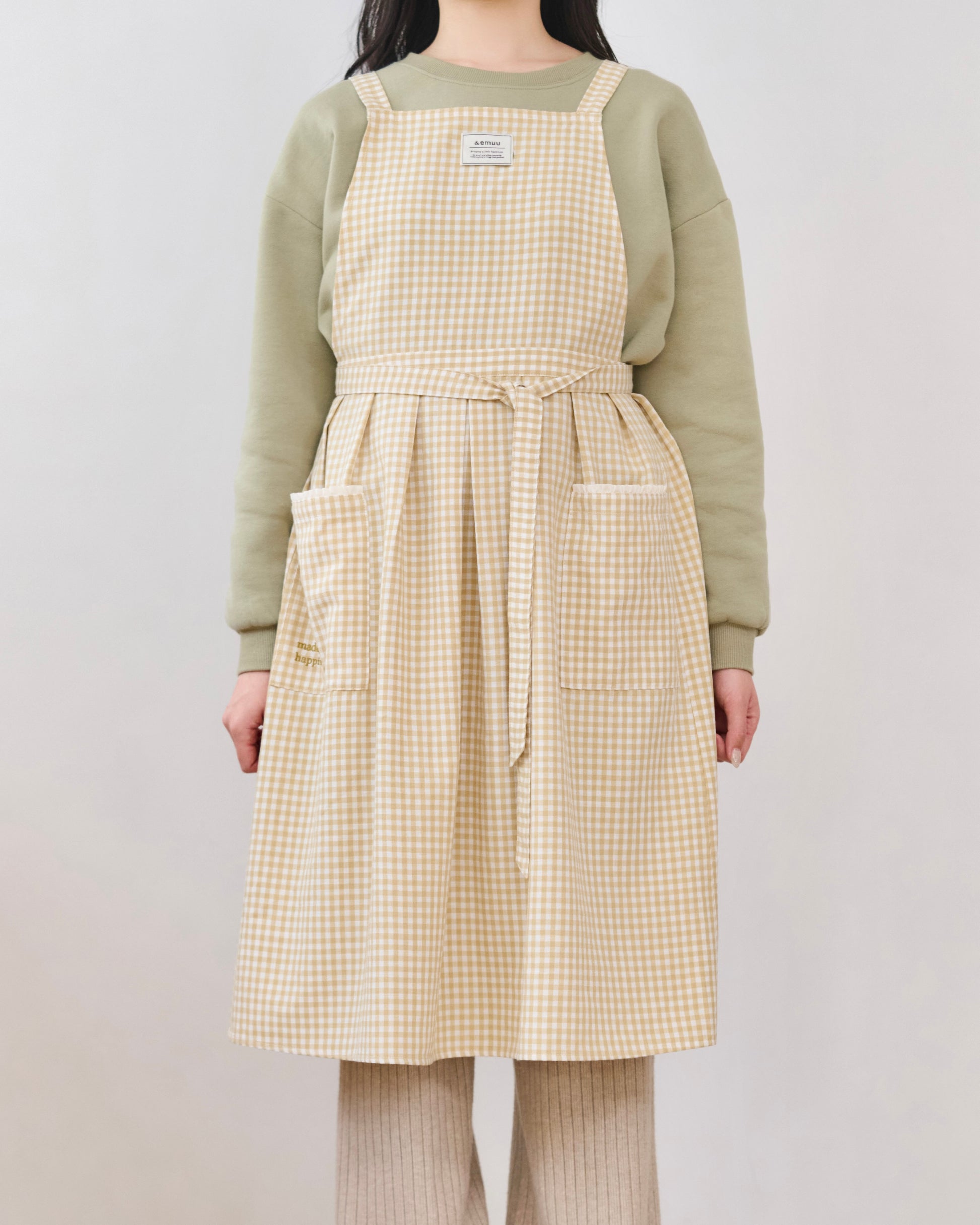 soft gingham apron〈4月中旬〜4月下旬お届け〉