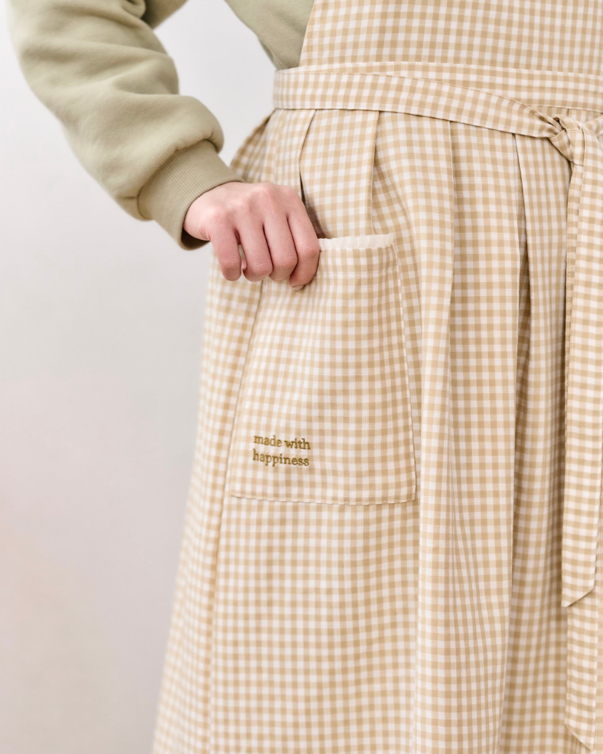 soft gingham apron〈4月中旬〜4月下旬お届け〉