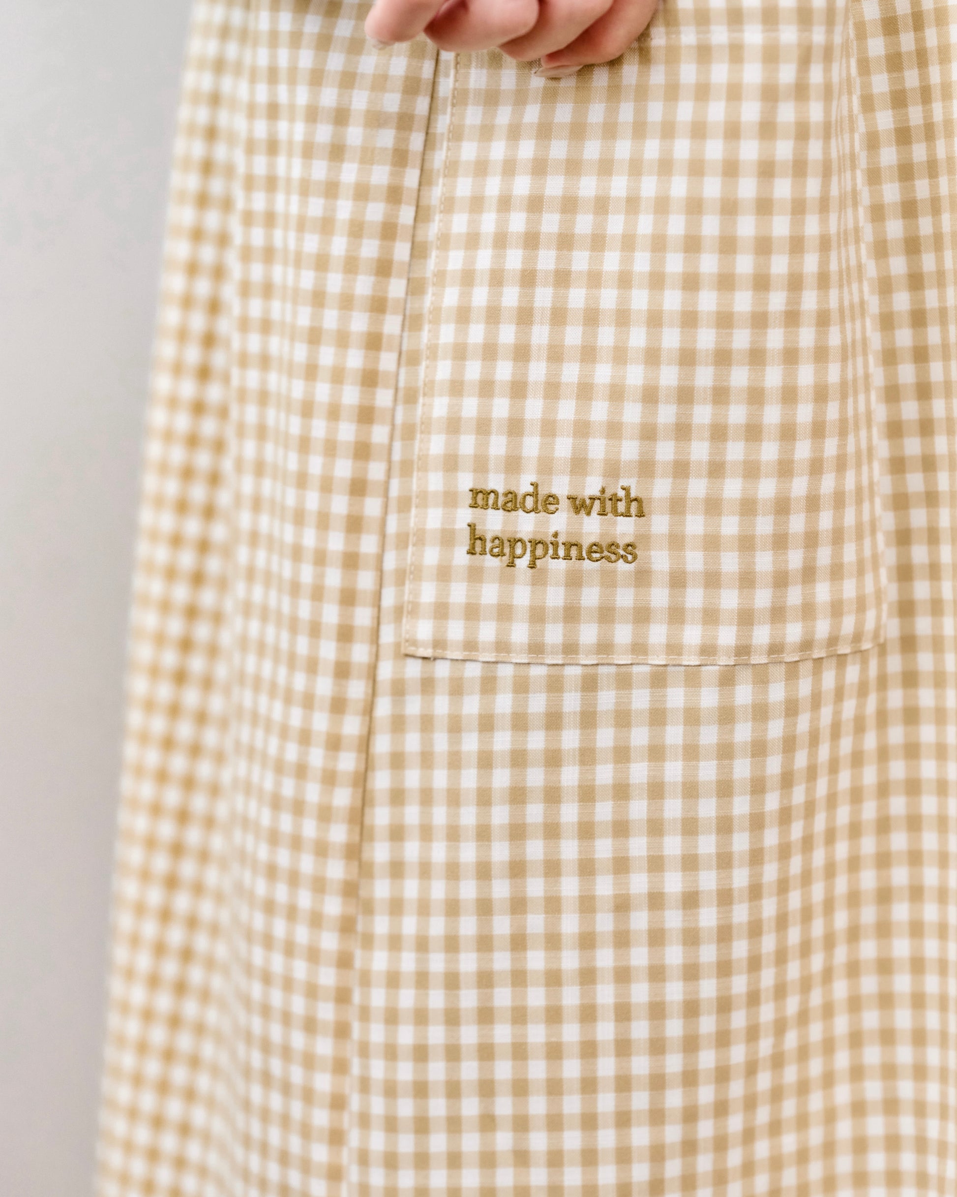 soft gingham apron〈4月中旬〜4月下旬お届け〉