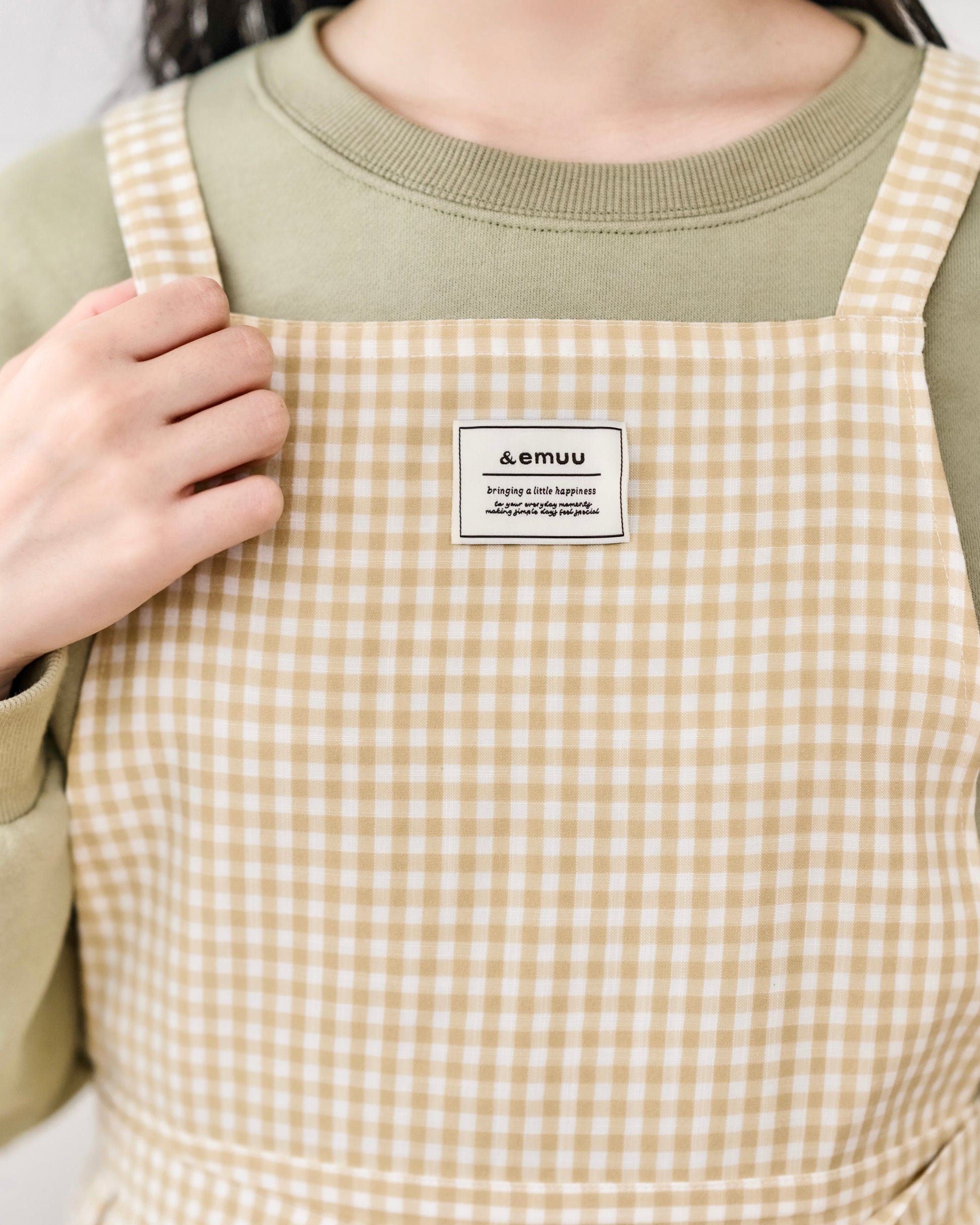 soft gingham apron〈4月中旬〜4月下旬お届け〉