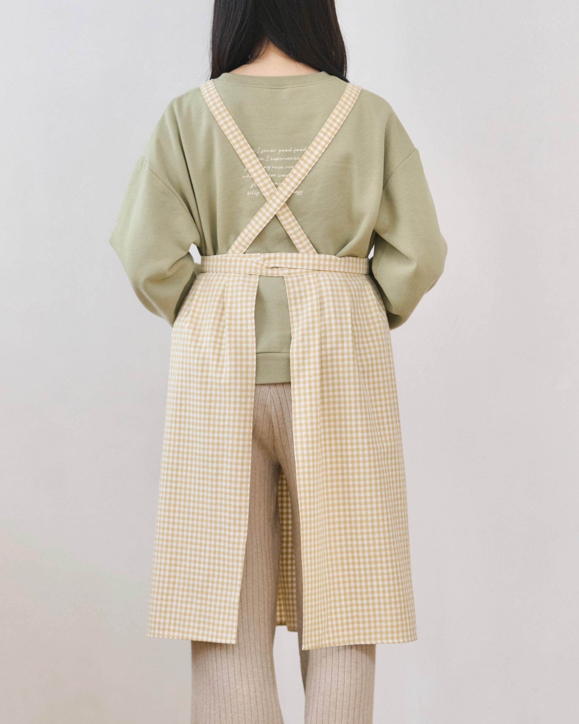 soft gingham apron〈4月中旬〜4月下旬お届け〉