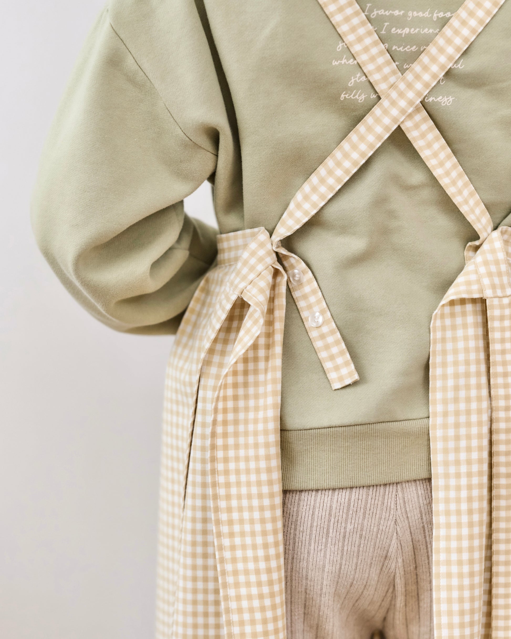 soft gingham apron〈4月中旬〜4月下旬お届け〉