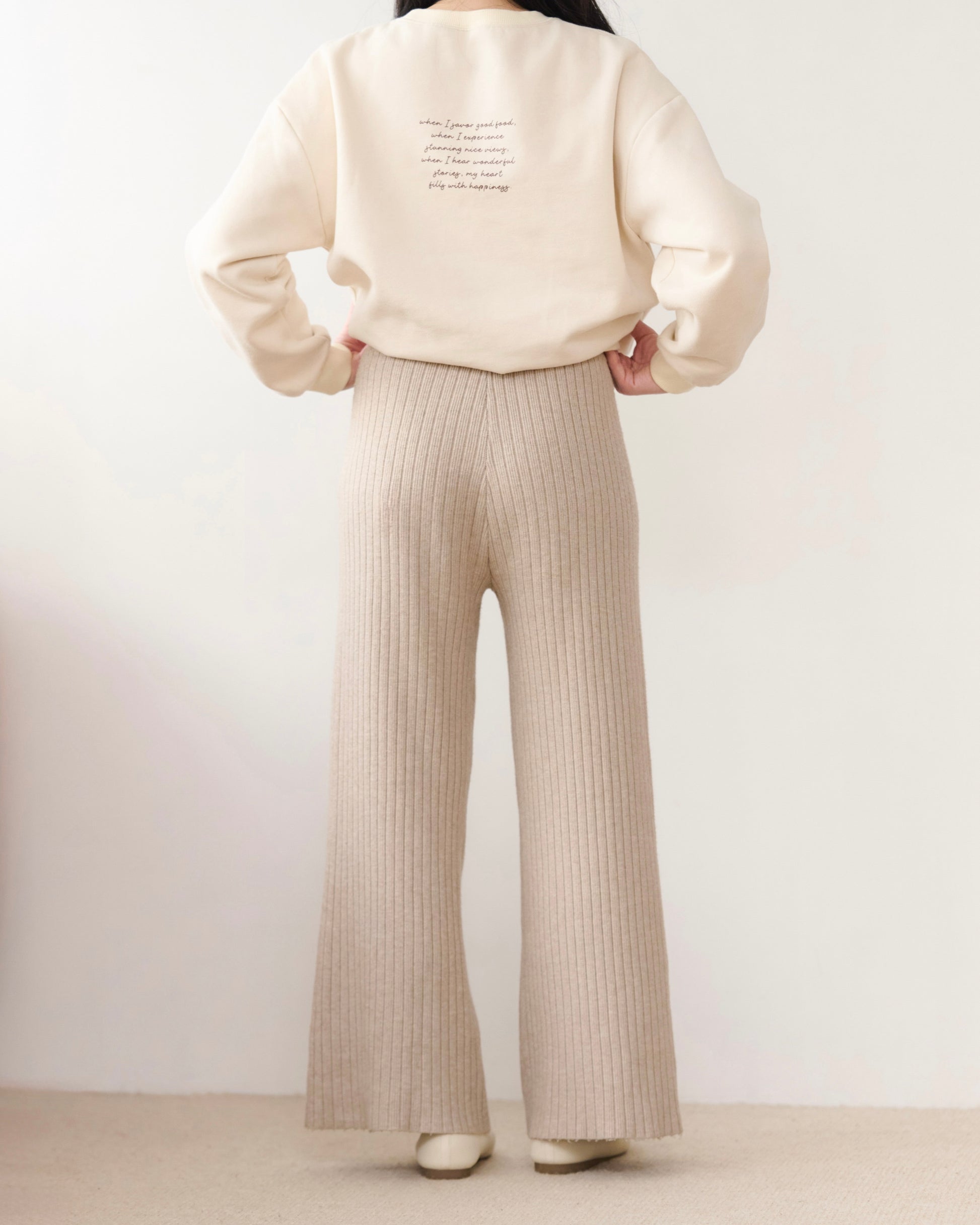 cozy fit rib knit pants〈2月下旬〜3月上旬お届け〉