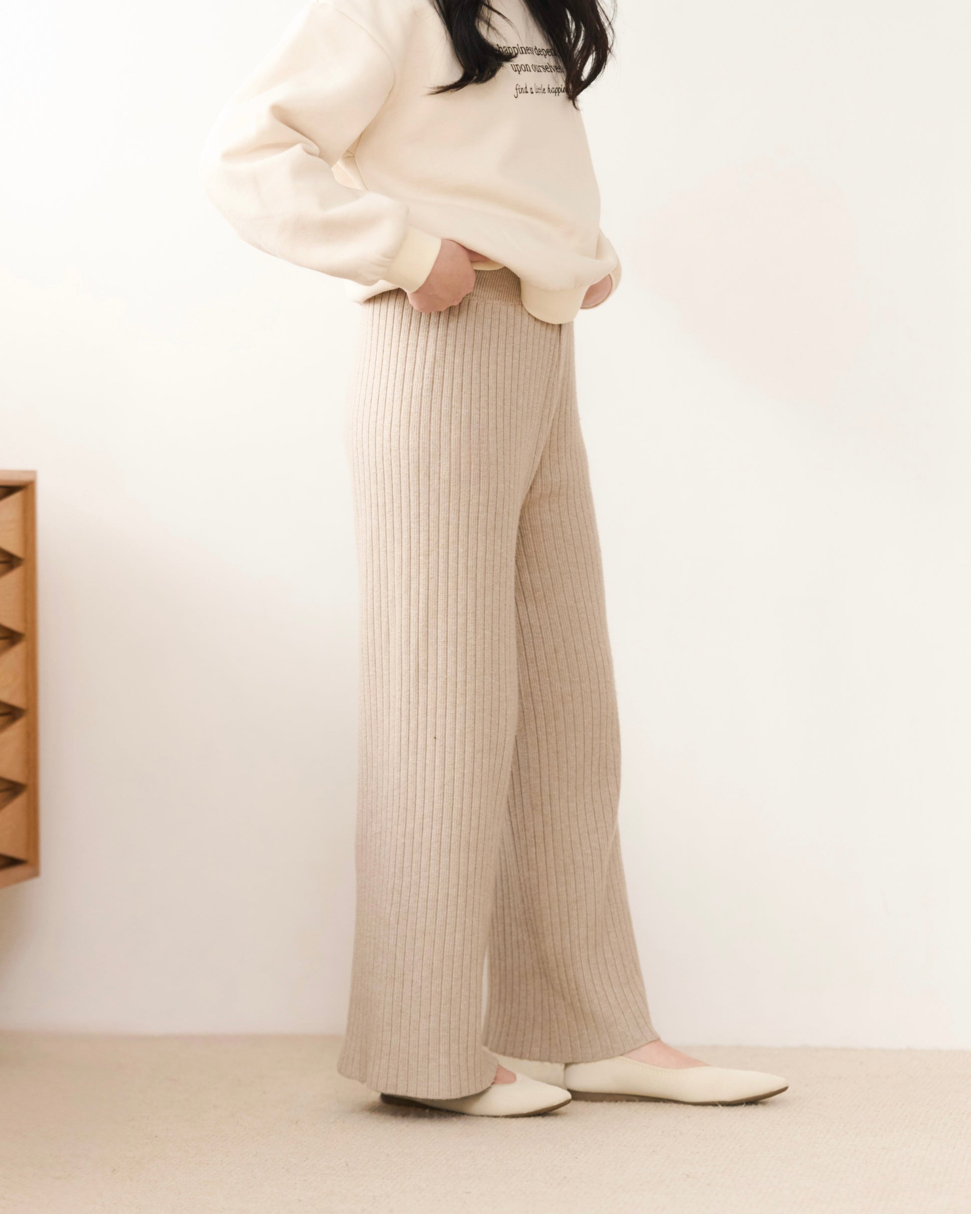 cozy fit rib knit pants〈2月下旬〜3月上旬お届け〉