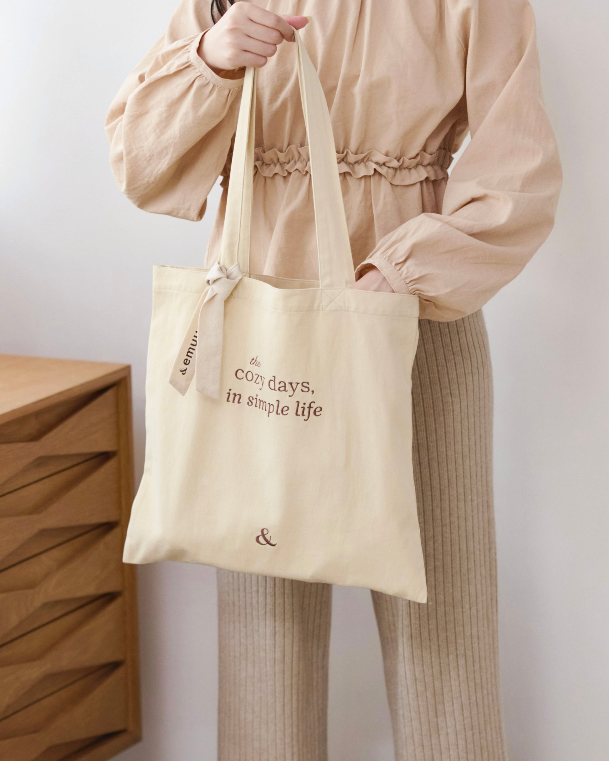 cozy days message tote bag〈4月上旬〜4月中旬お届け〉