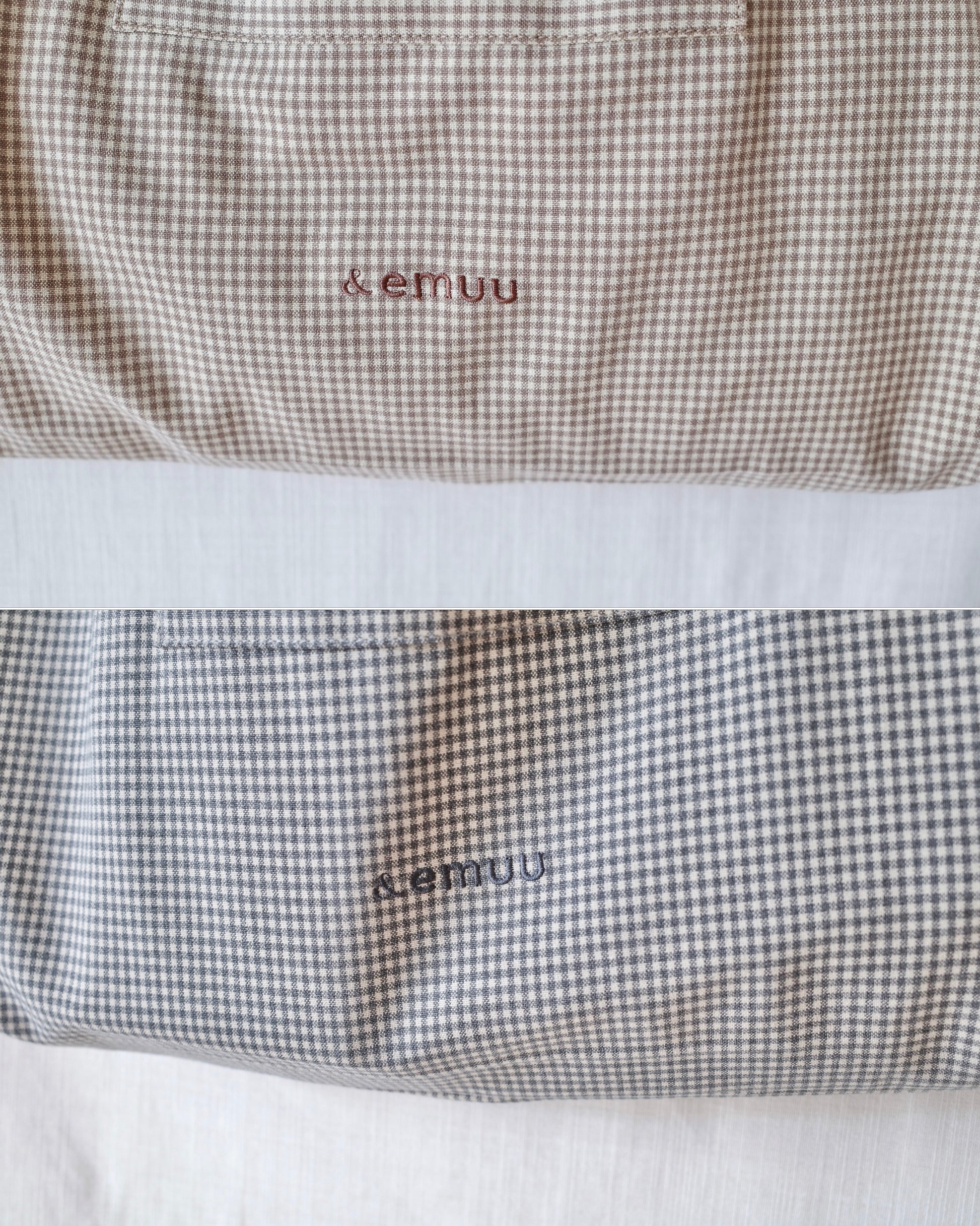 checked fabric wide tote bag〈12月上旬〜12月中旬お届け〉