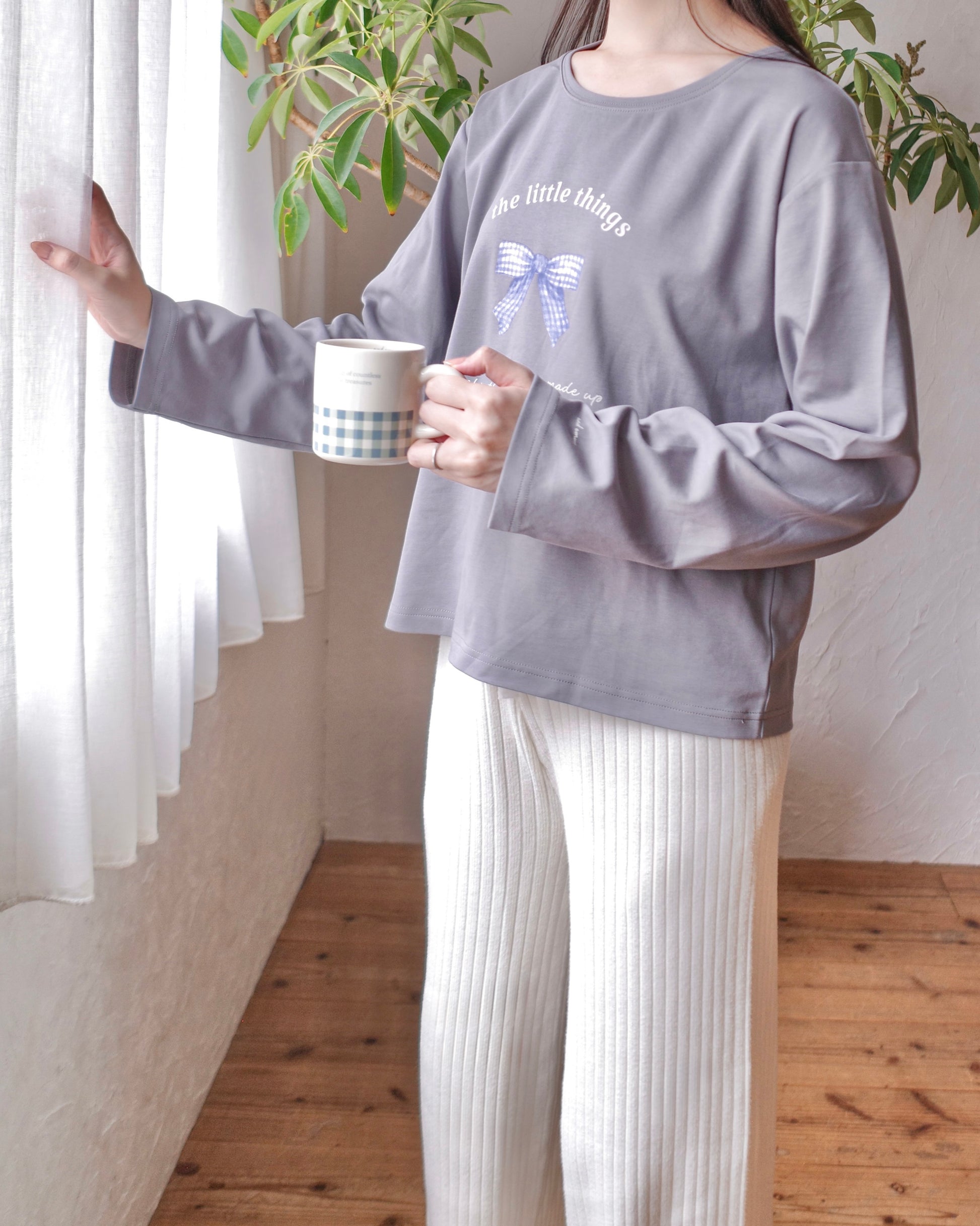 cozy fit rib knit pants〈2月下旬〜3月上旬お届け〉