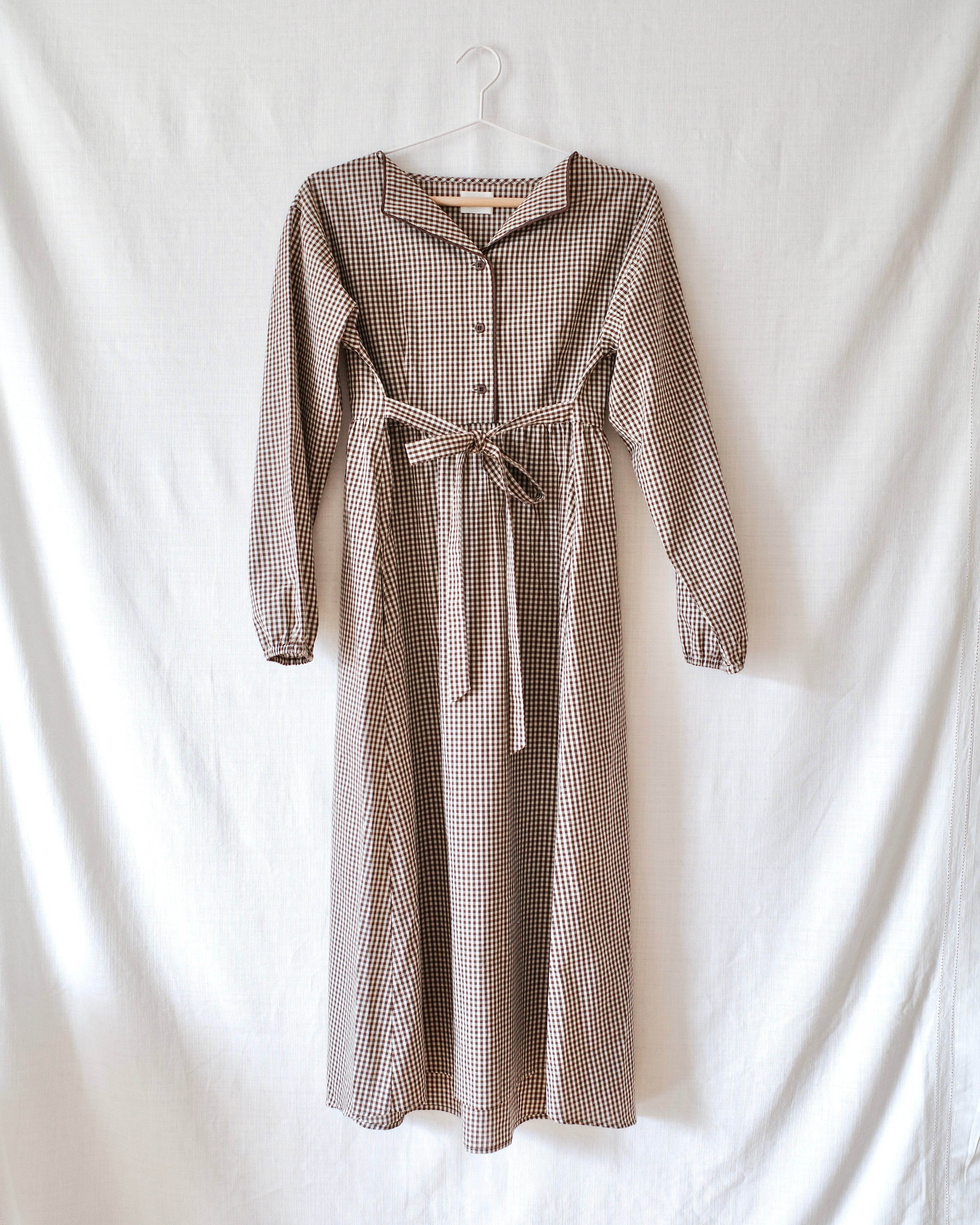 Checkered shirt one piece | &emuu official online store – &emuu