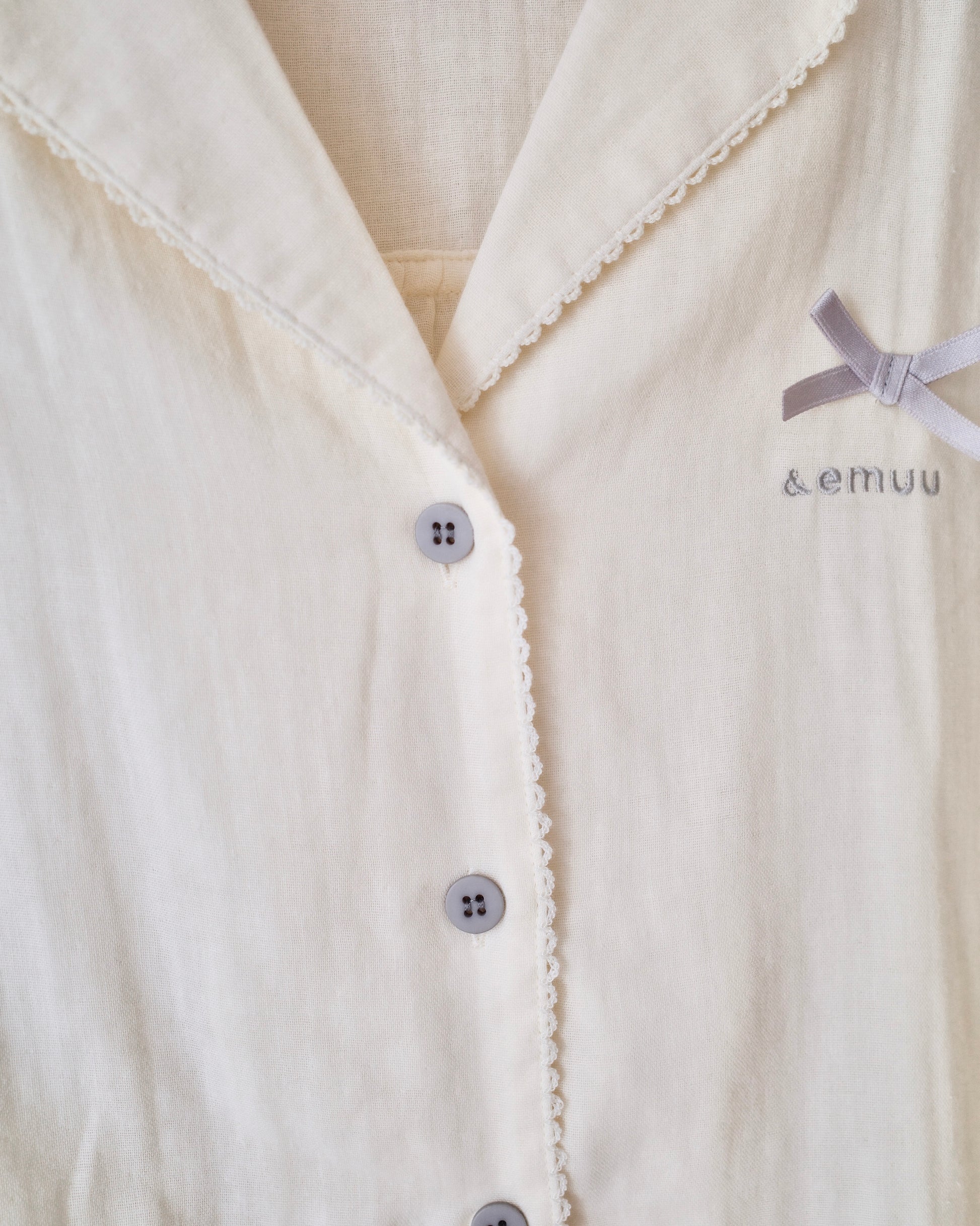 long sleeve cotton pajamas〈12月中旬〜12月下旬お届け〉
