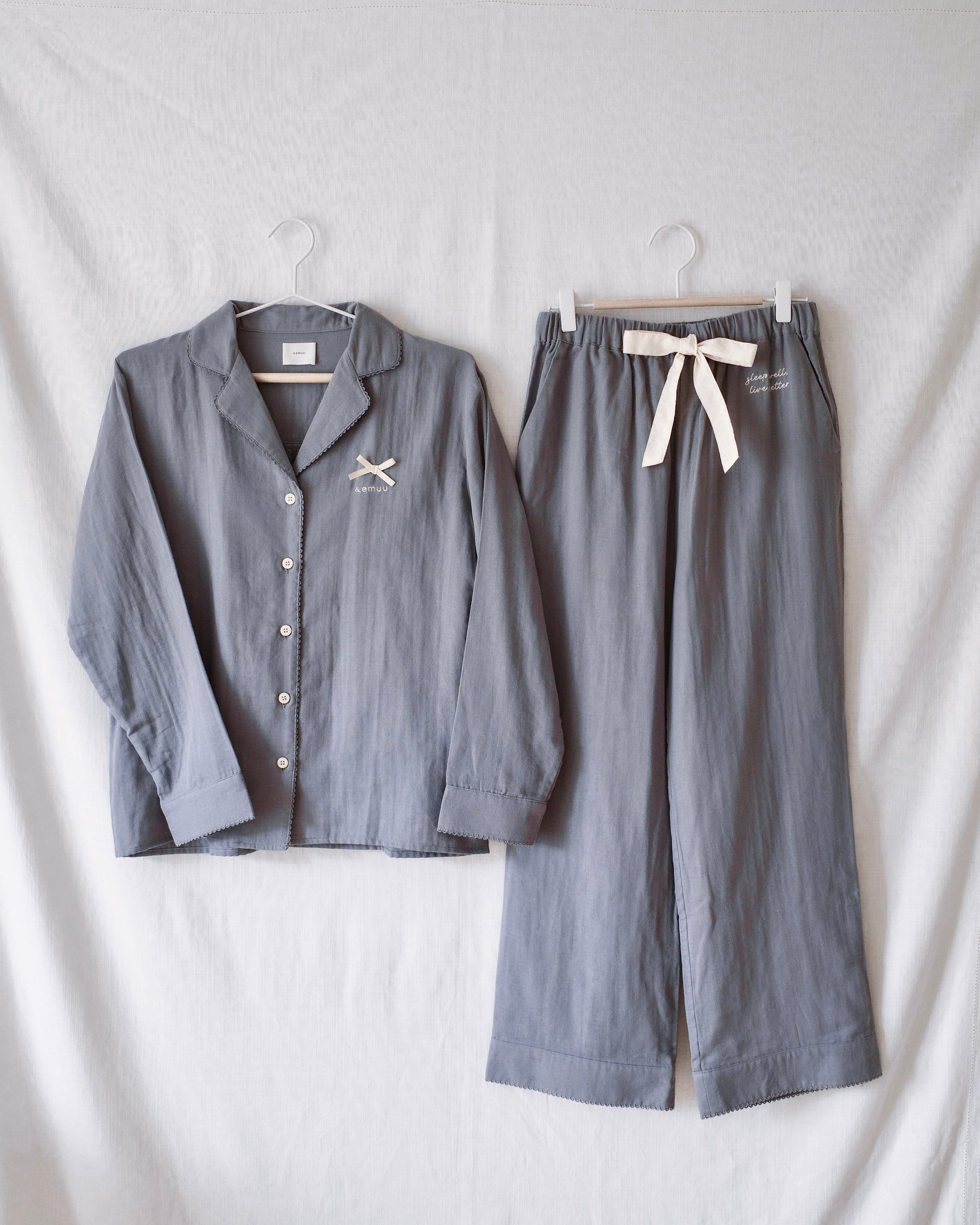 long sleeve cotton pajamas〈12月中旬〜12月下旬お届け〉