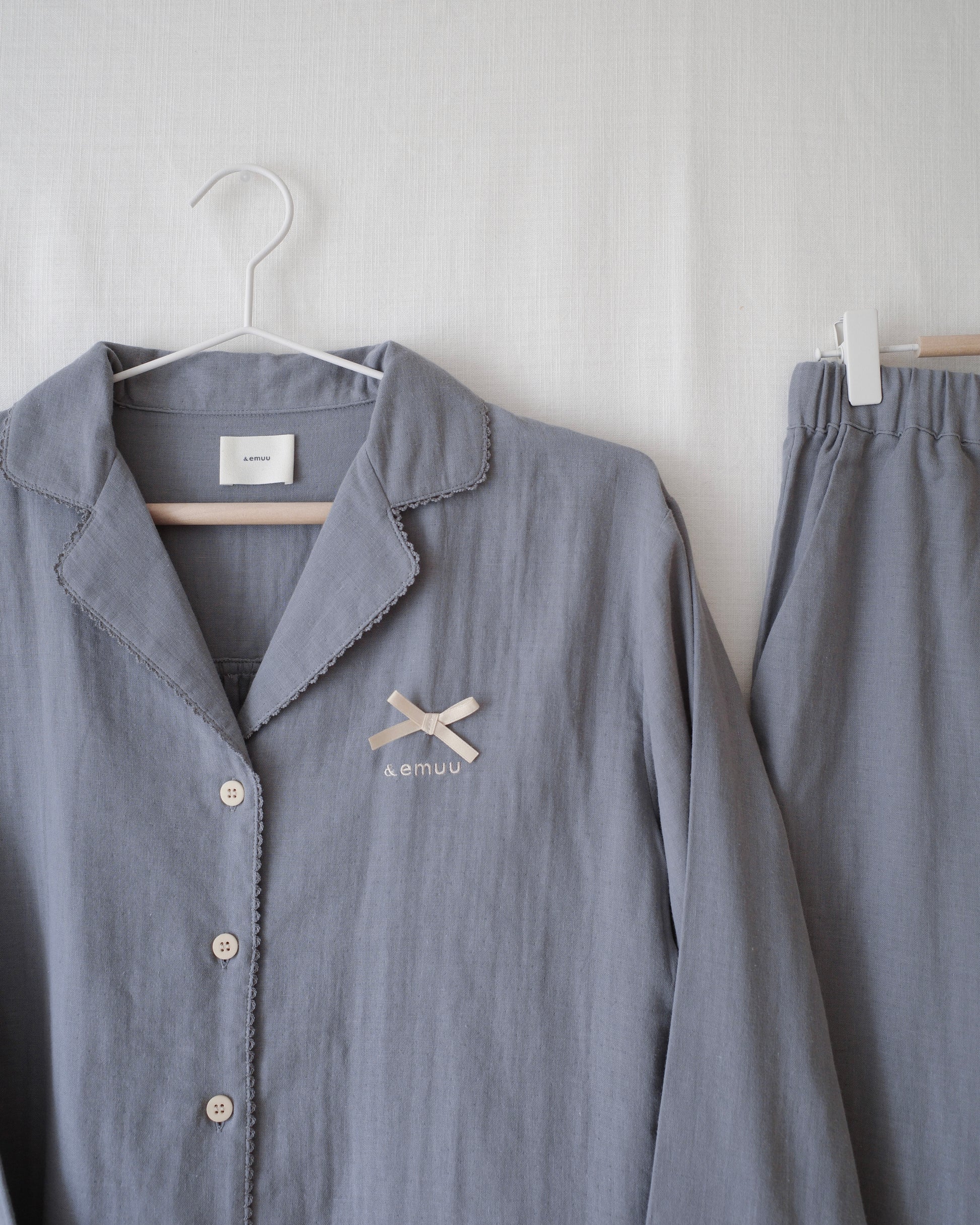 long sleeve cotton pajamas〈12月中旬〜12月下旬お届け〉