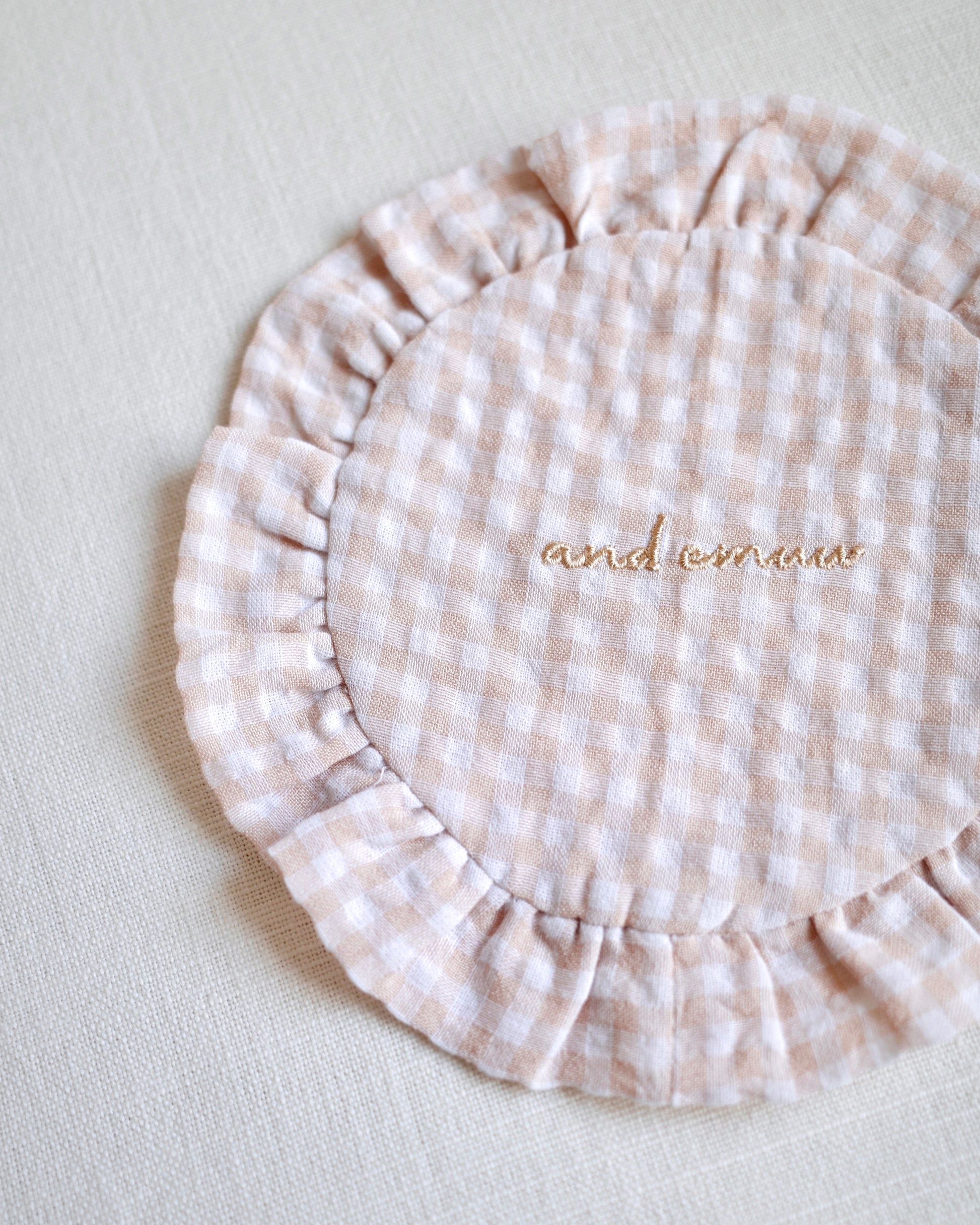checked fabric coaster〈10月上旬〜10月中旬お届け〉