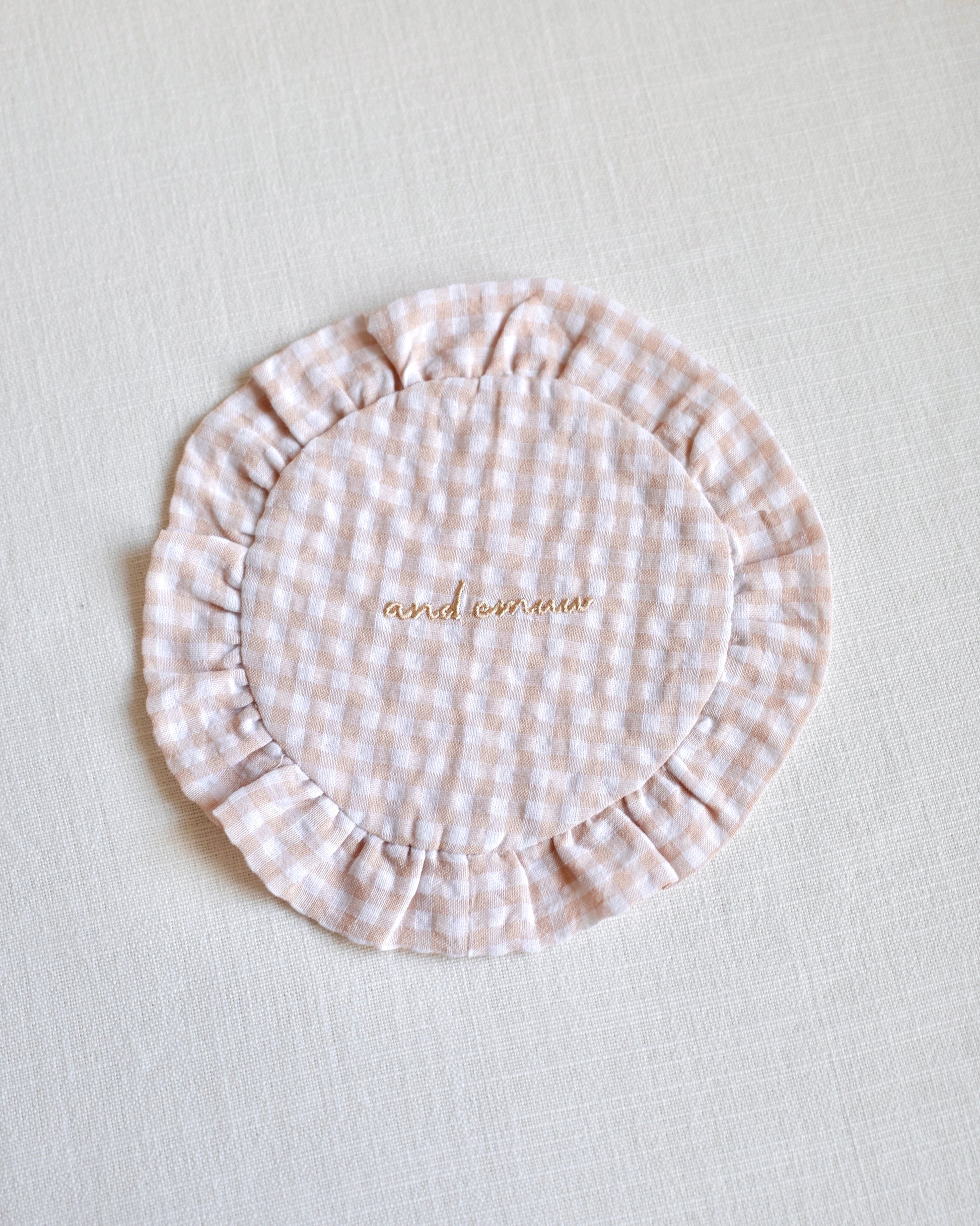 checked fabric coaster〈10月上旬〜10月中旬お届け〉