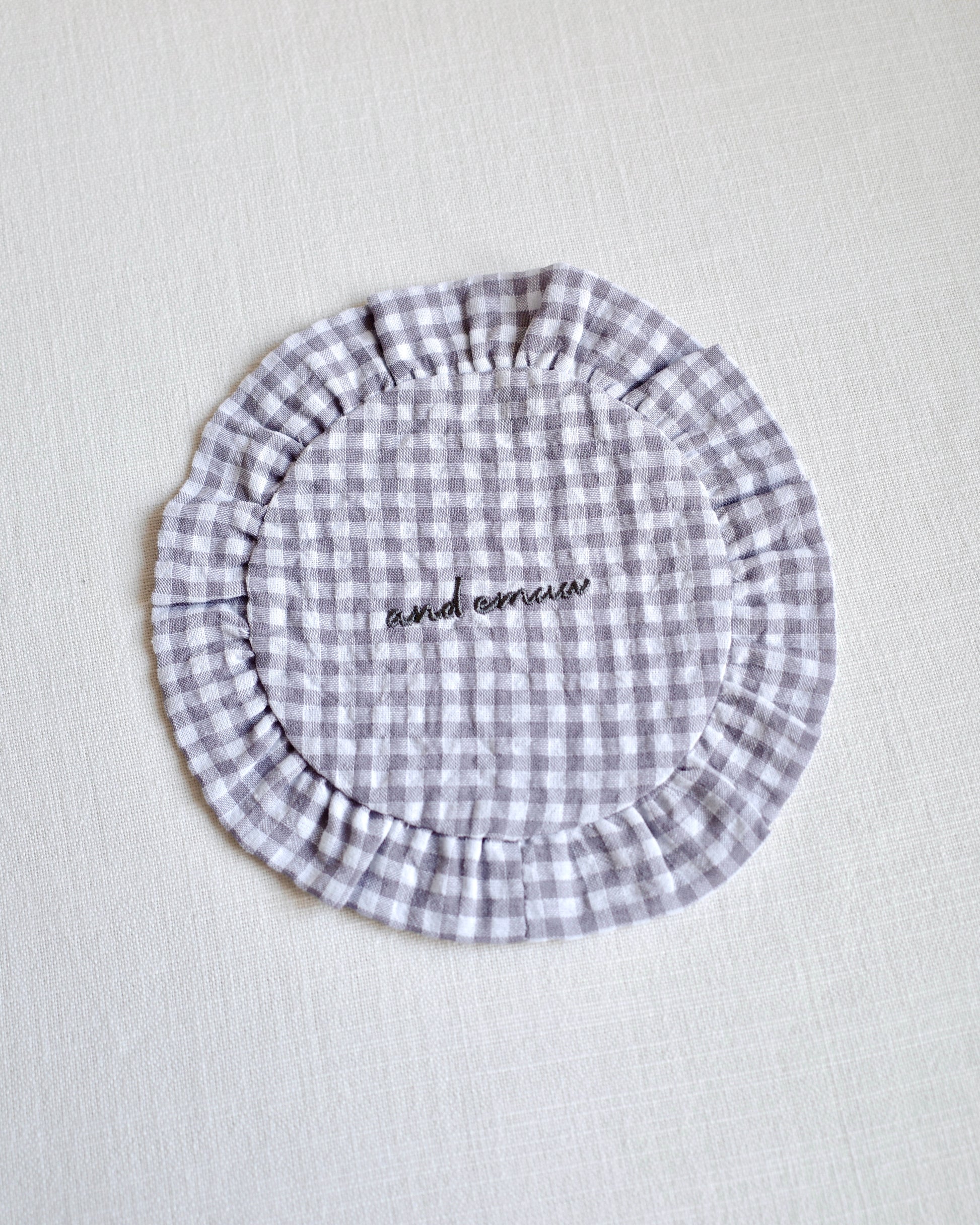 checked fabric coaster〈10月上旬〜10月中旬お届け〉