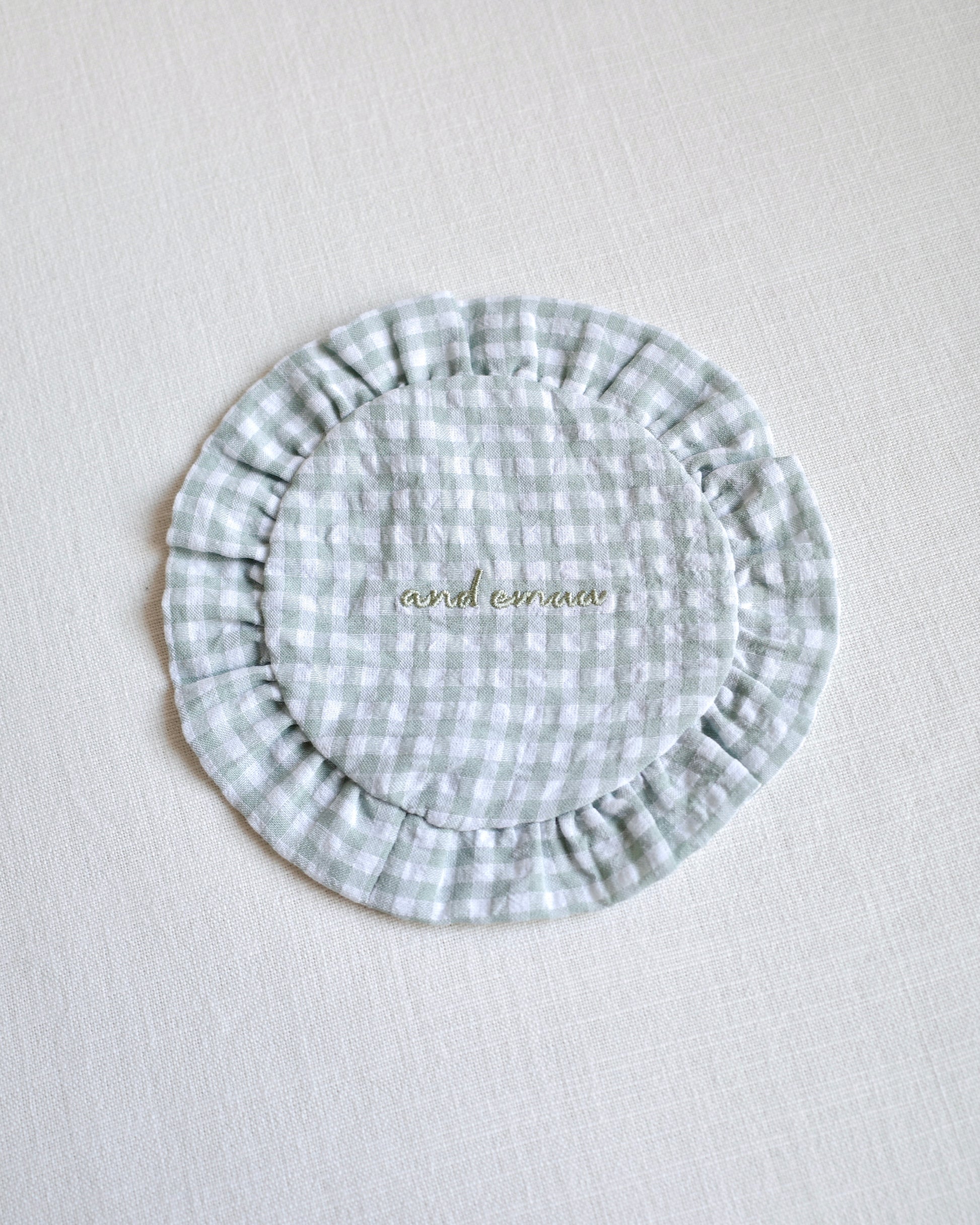 checked fabric coaster〈10月上旬〜10月中旬お届け〉