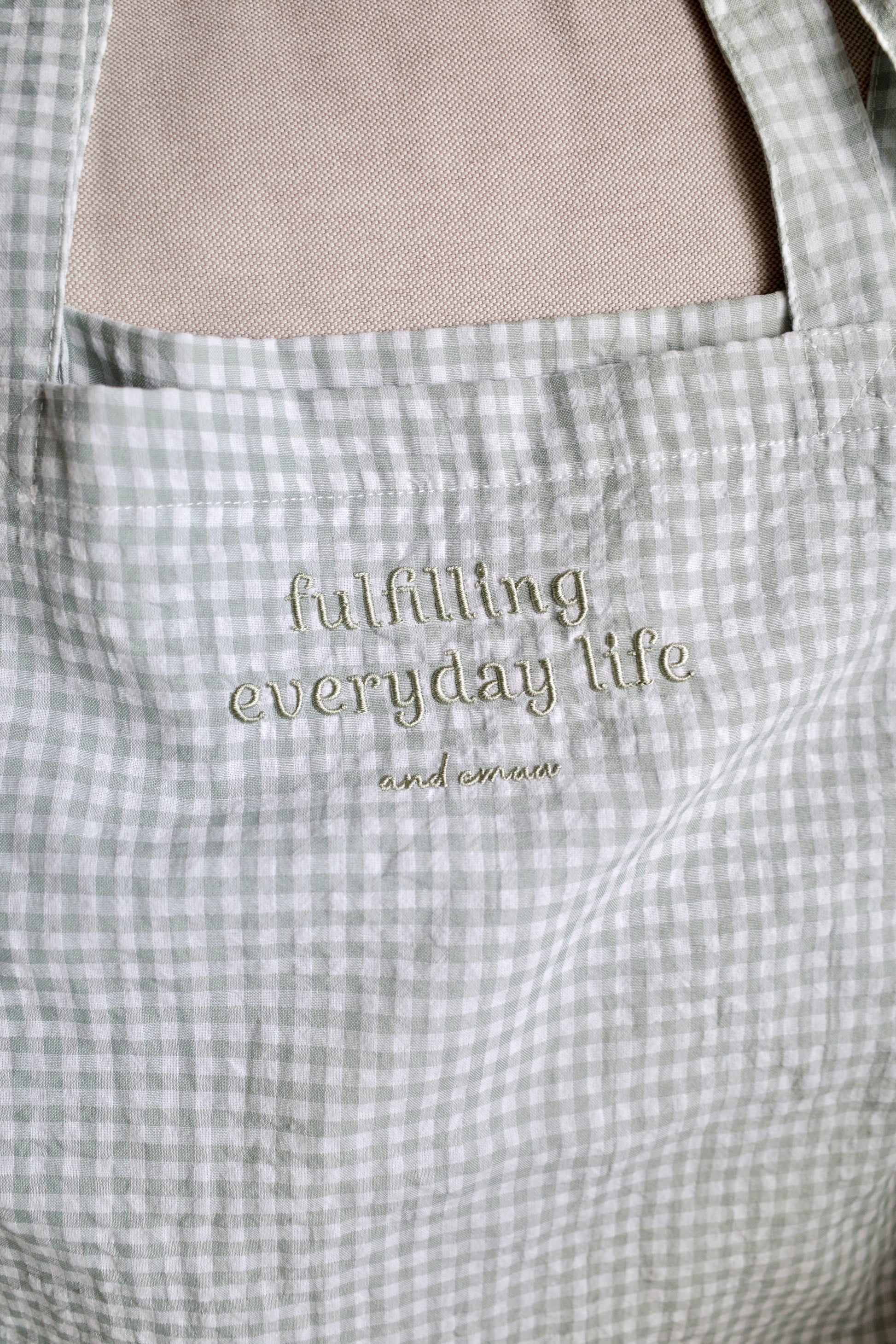 checked fabric eco bag〈10月上旬〜10月中旬お届け〉