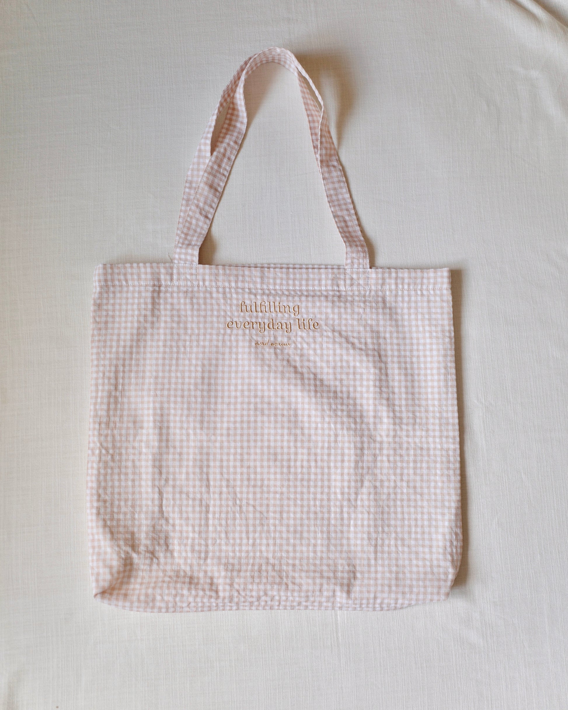 checked fabric eco bag〈10月上旬〜10月中旬お届け〉
