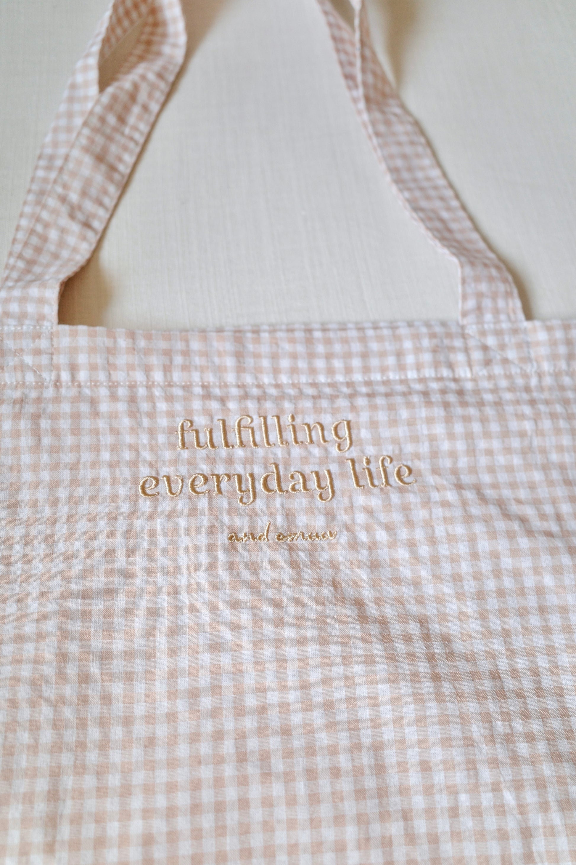 checked fabric eco bag〈10月上旬〜10月中旬お届け〉