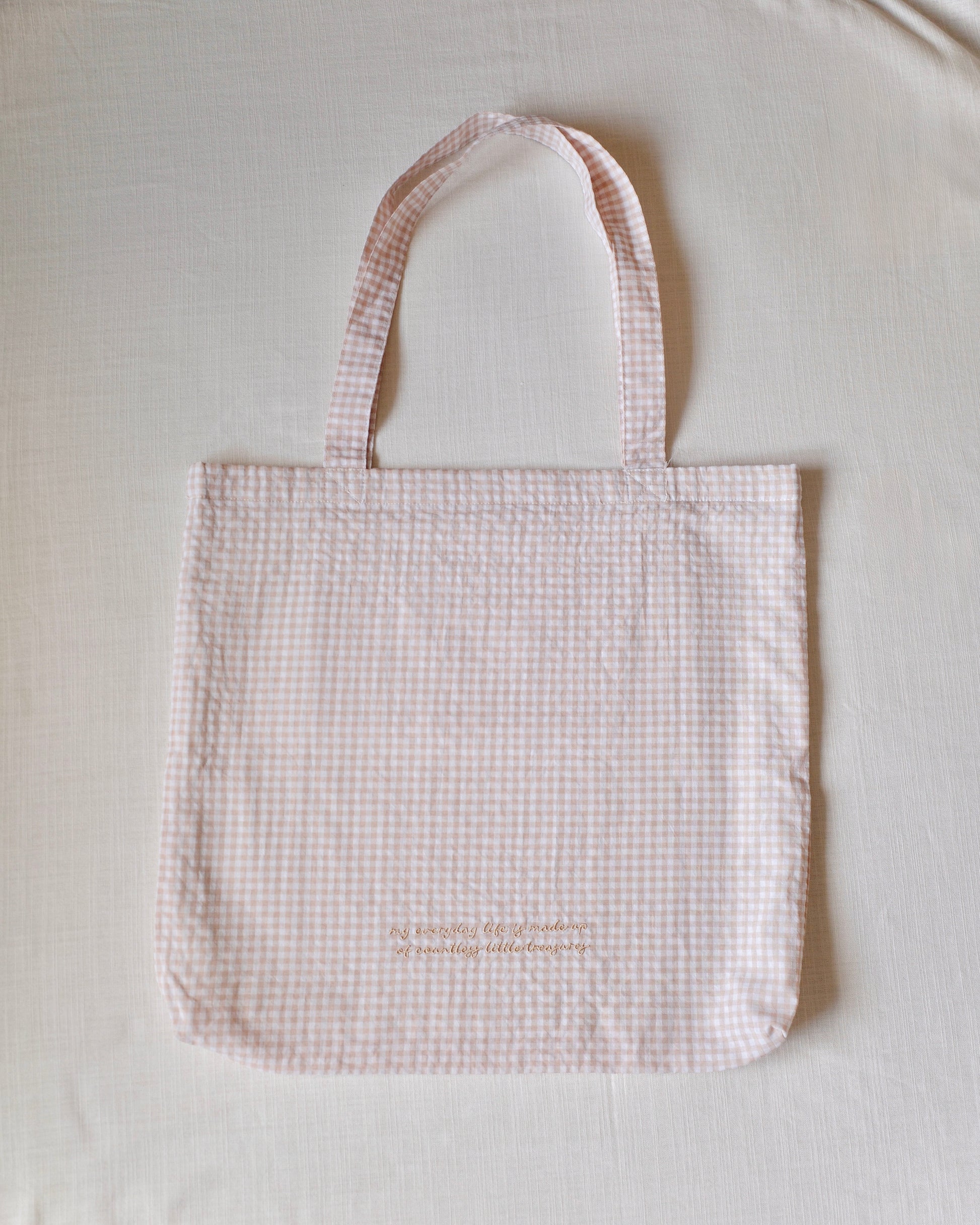checked fabric eco bag〈10月上旬〜10月中旬お届け〉