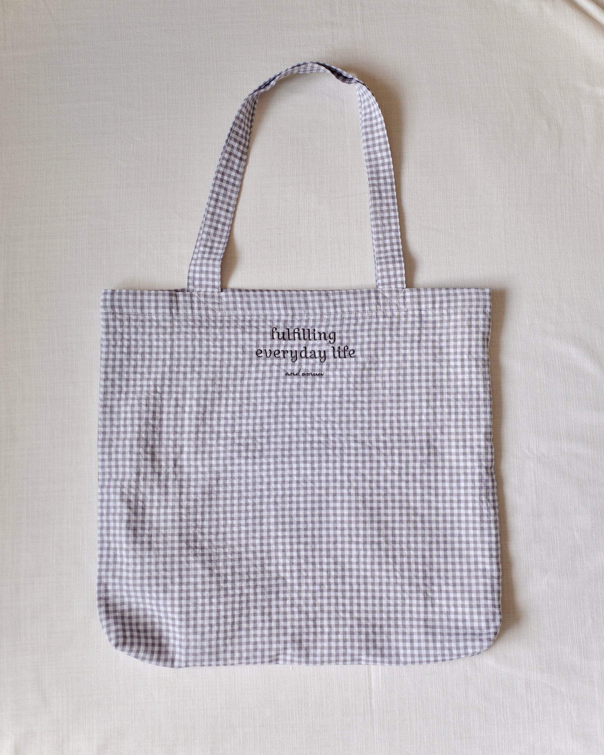 checked fabric eco bag〈10月上旬〜10月中旬お届け〉