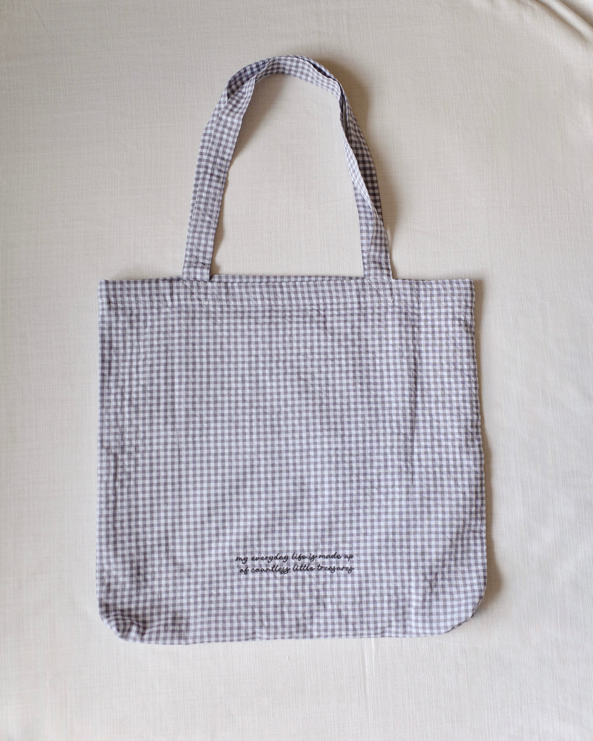 checked fabric eco bag〈10月上旬〜10月中旬お届け〉