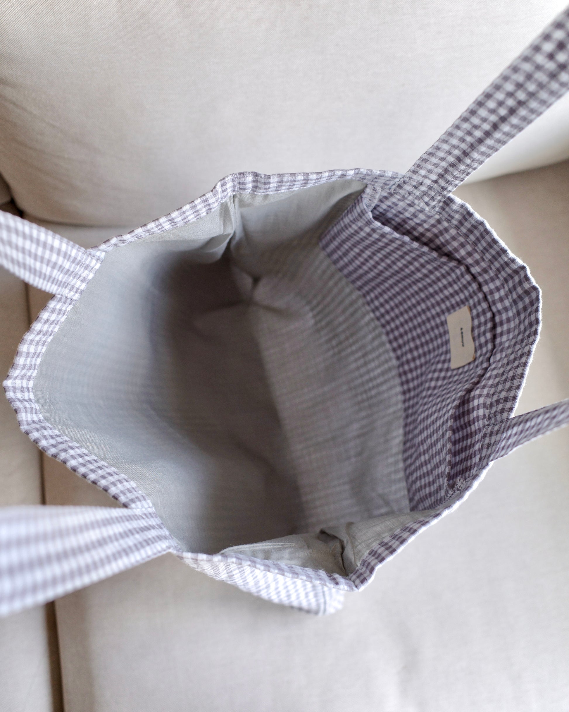 checked fabric eco bag〈10月上旬〜10月中旬お届け〉