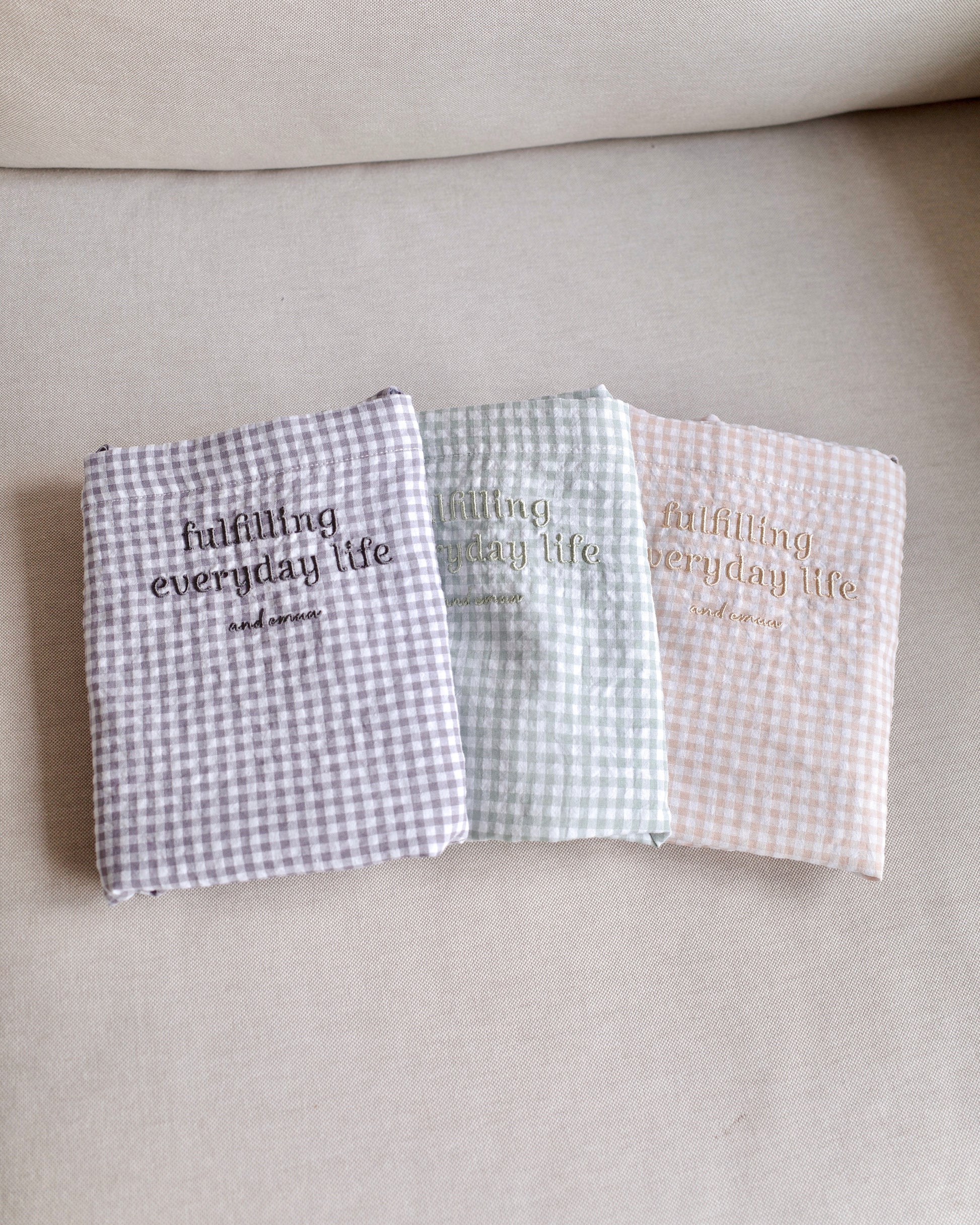 checked fabric eco bag〈10月上旬〜10月中旬お届け〉