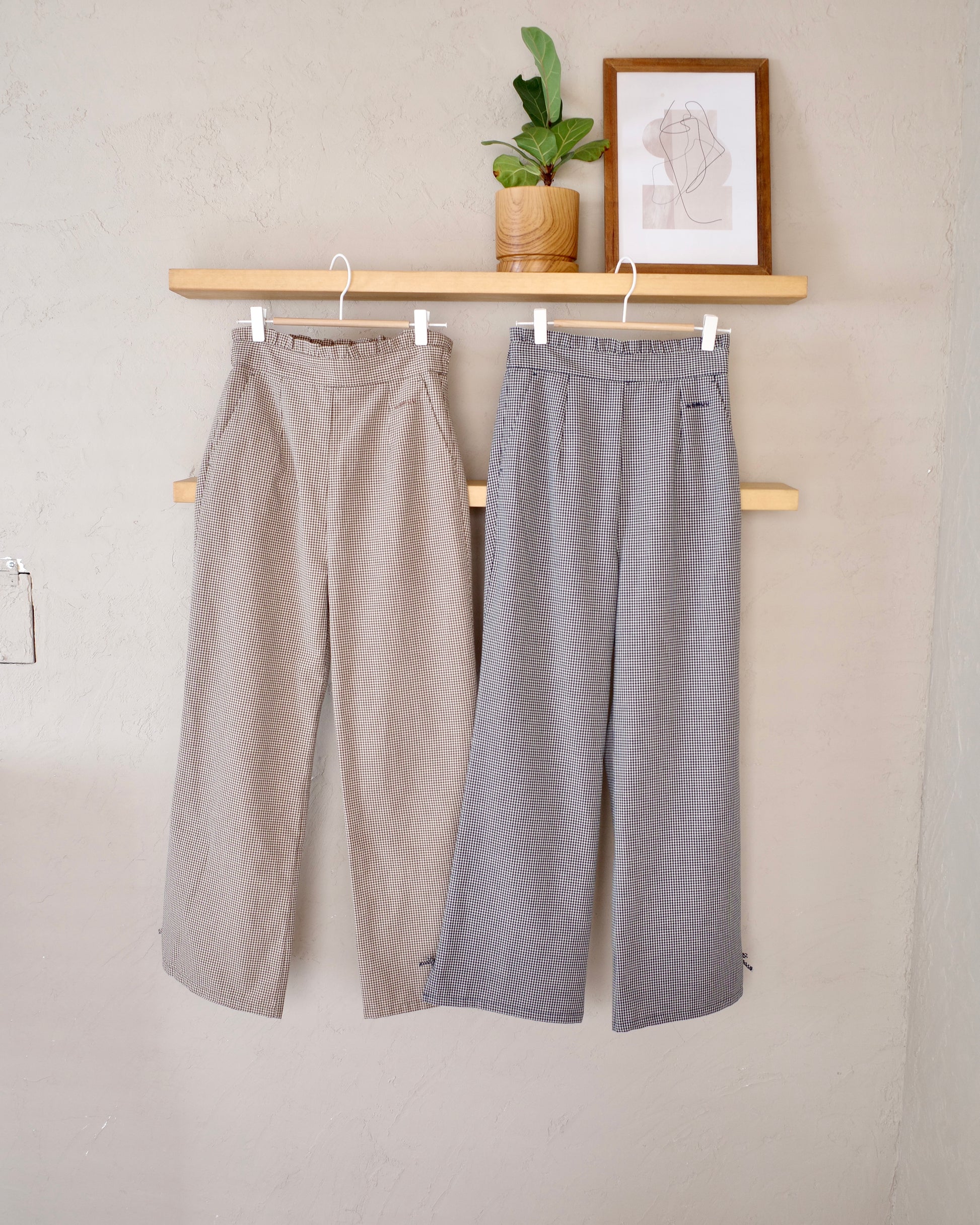 waist frill checked pants〈12月下旬〜1月上旬お届け〉