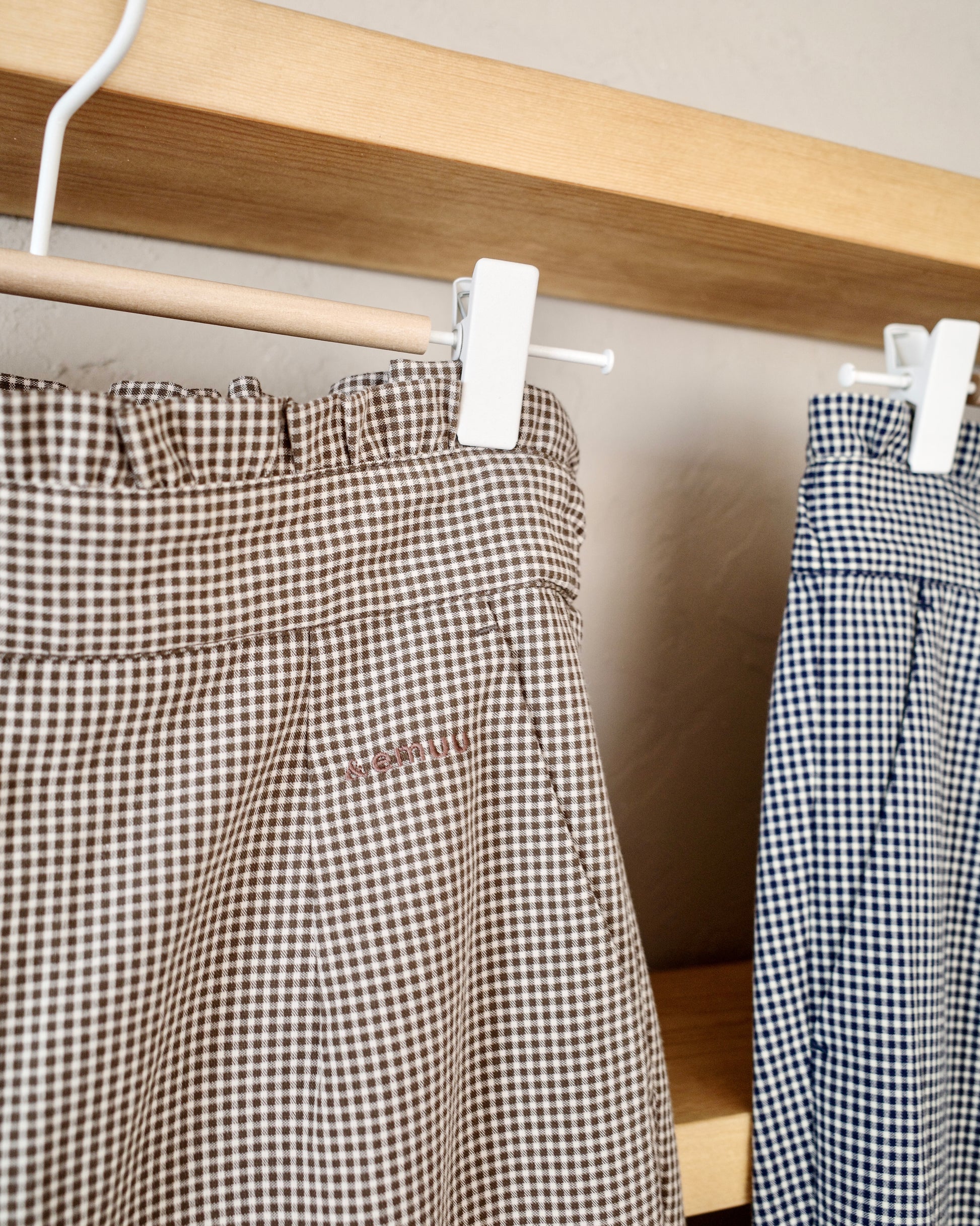 waist frill checked pants〈12月下旬〜1月上旬お届け〉