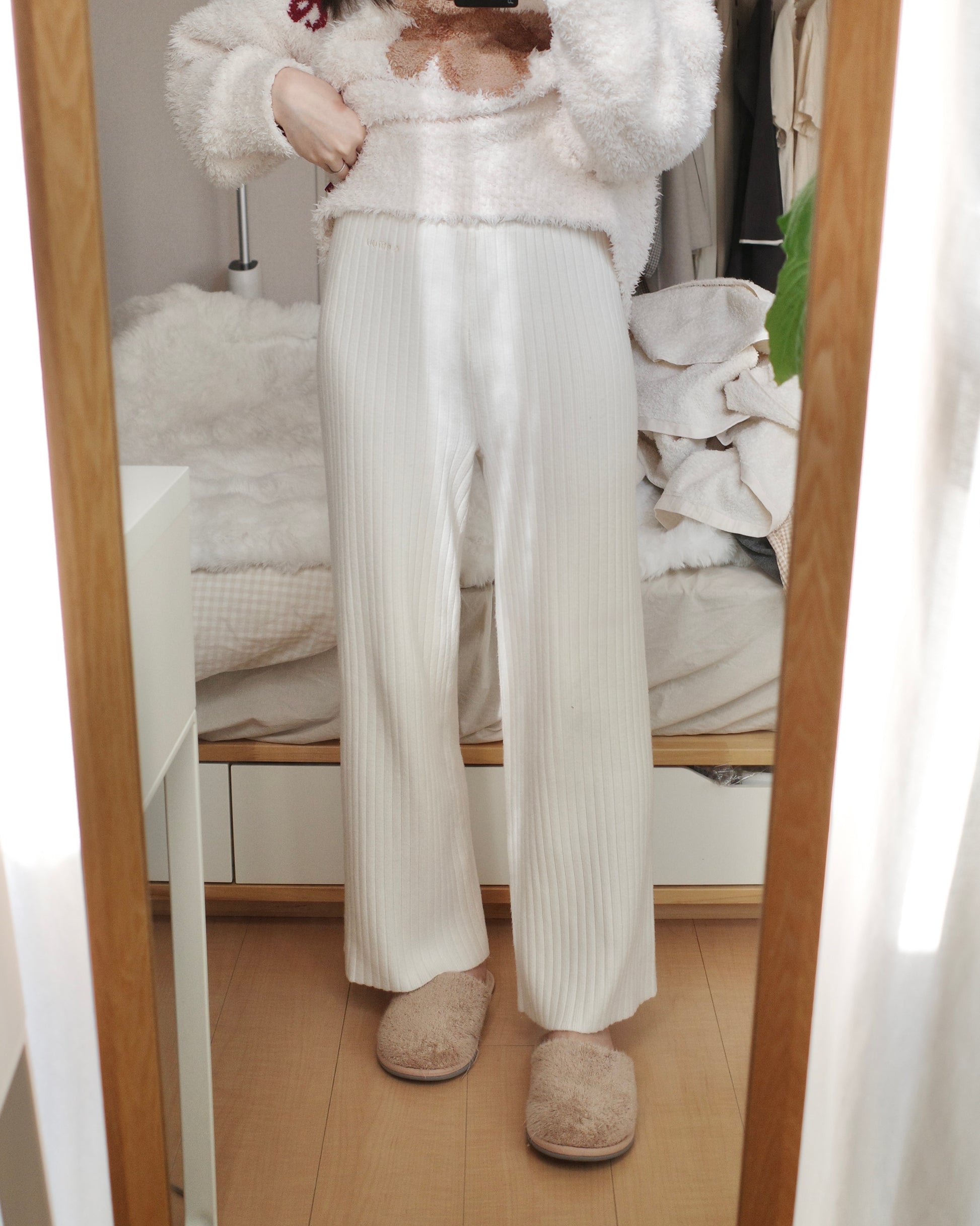 cozy fit rib knit pants〈2月下旬〜3月上旬お届け〉