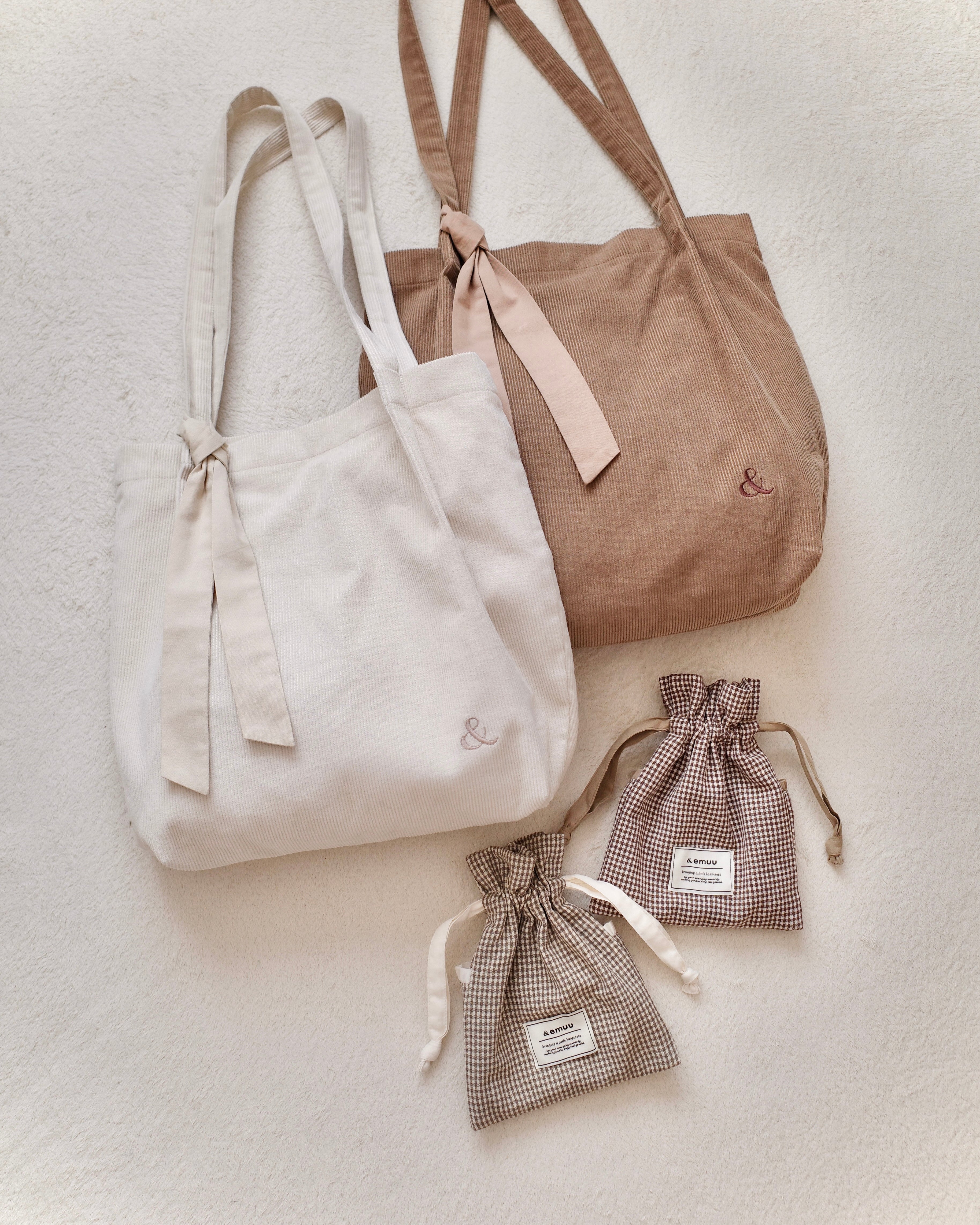 corduroy tote bag | &emuu(アンドエミュー)official通販サイト