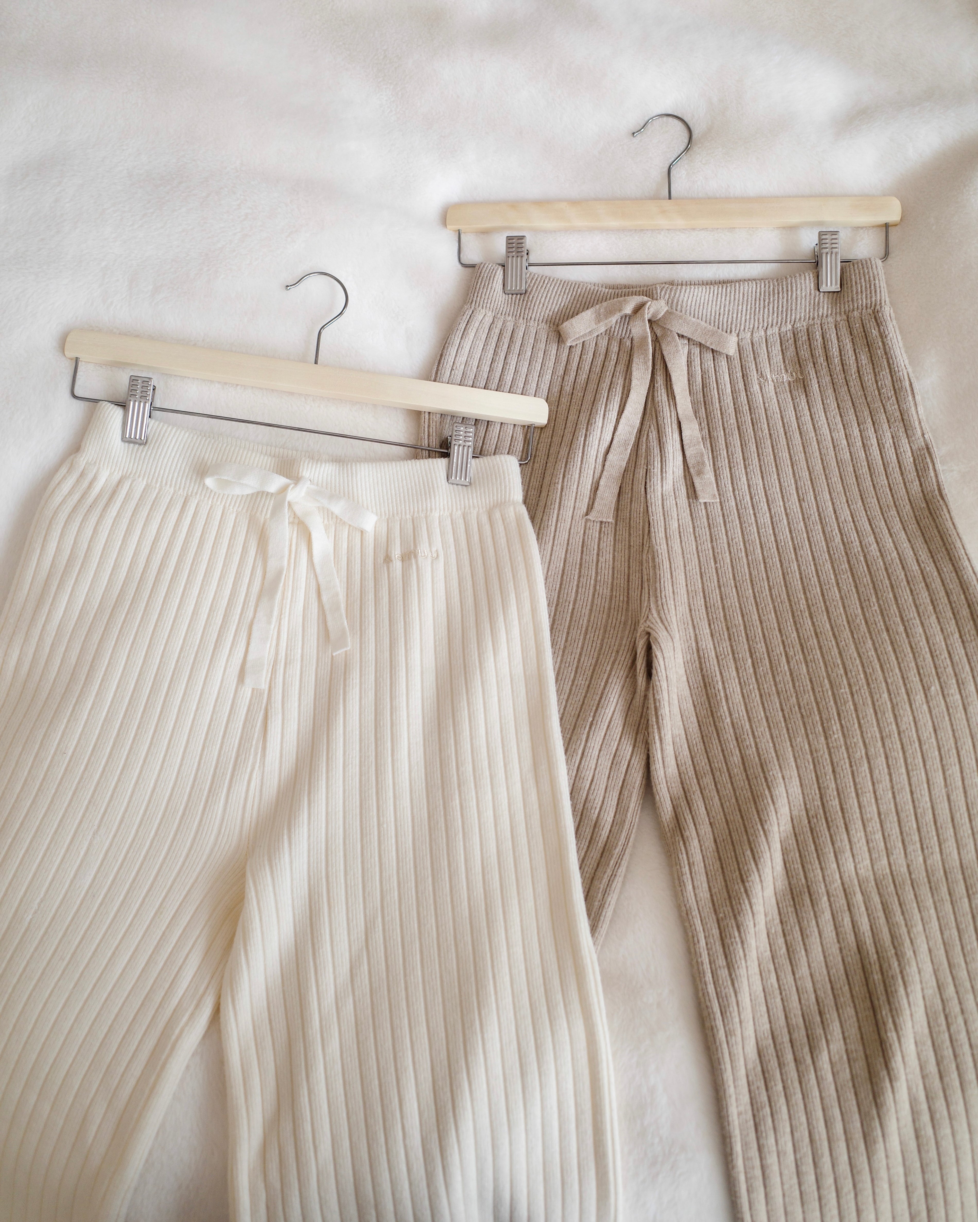 cozy fit rib knit pants〈2月下旬〜3月上旬お届け〉